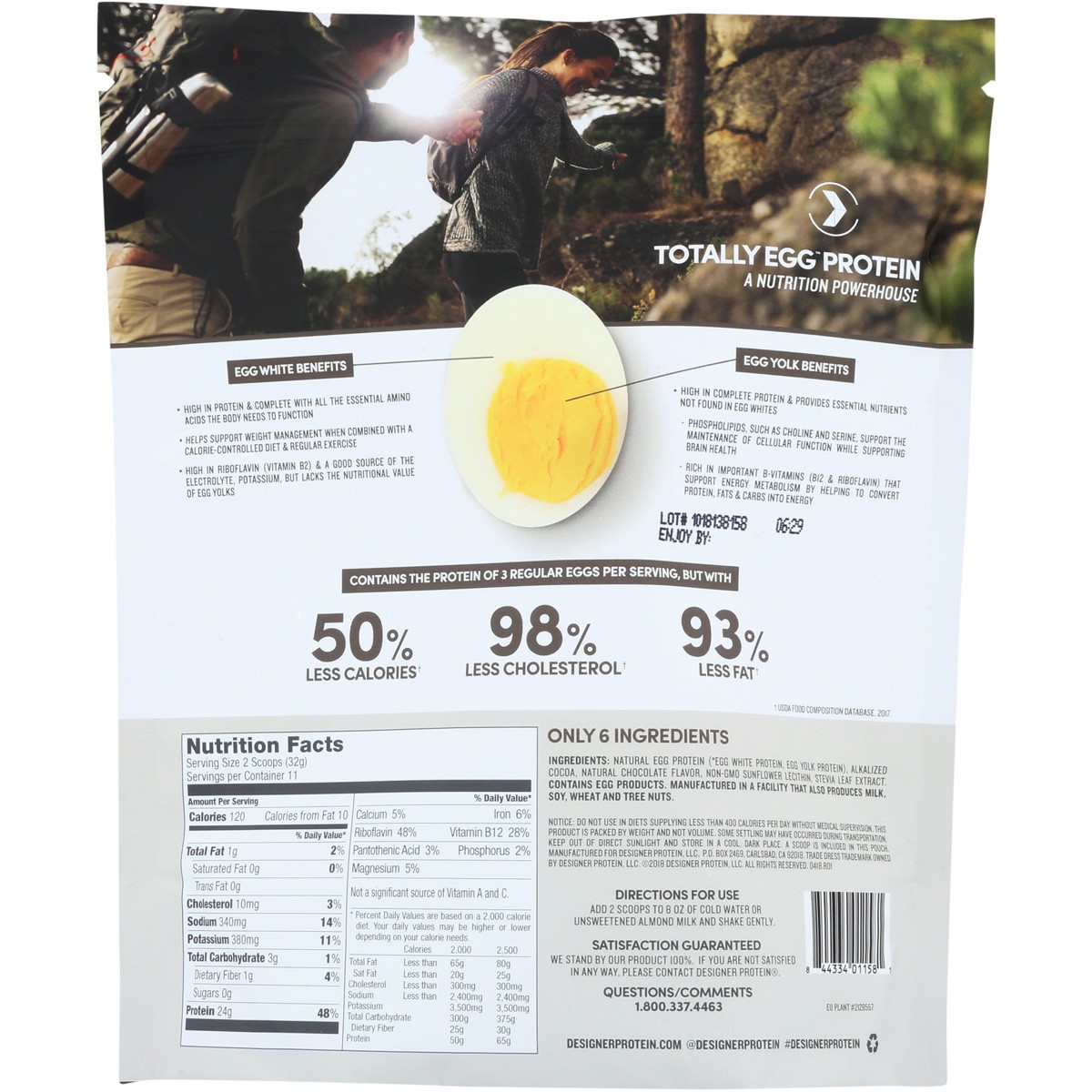 Totally Egg Protein Powder Dutch Chocolate By Designer 12.4 Oz 1 Pack