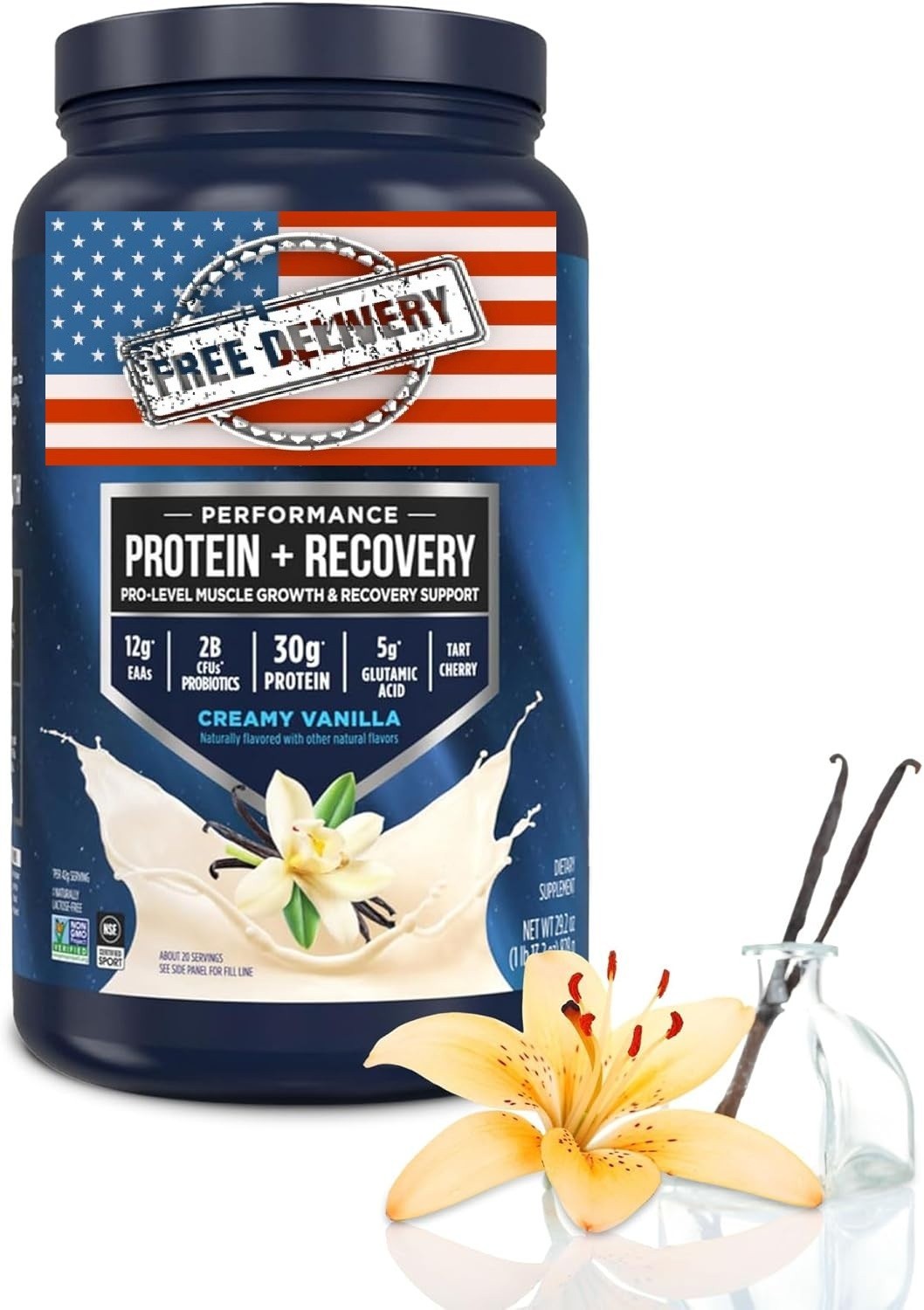 Proteína vegana 30g Protein con probióticos Para Recuperación muscular 1.8Lb