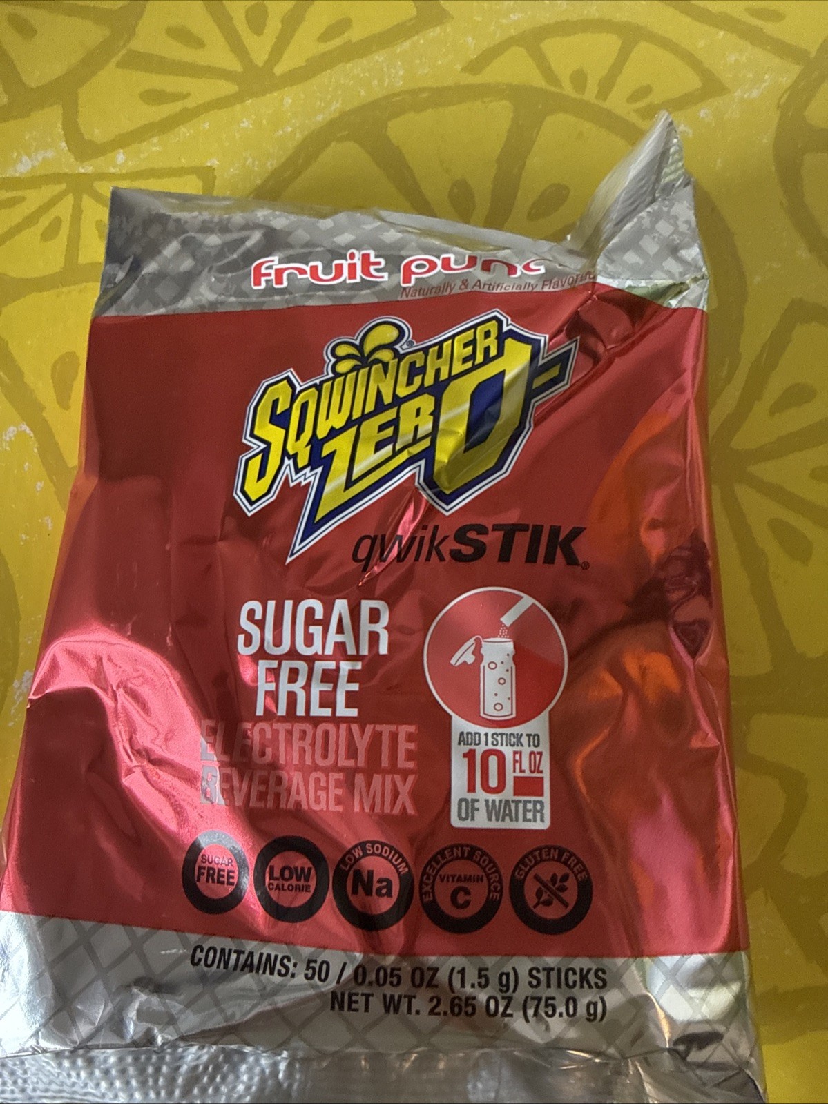 Sqwincher Zero Qwik Stik, Fruit Punch, Sugar Free, Low Calorie, Low Sodium…