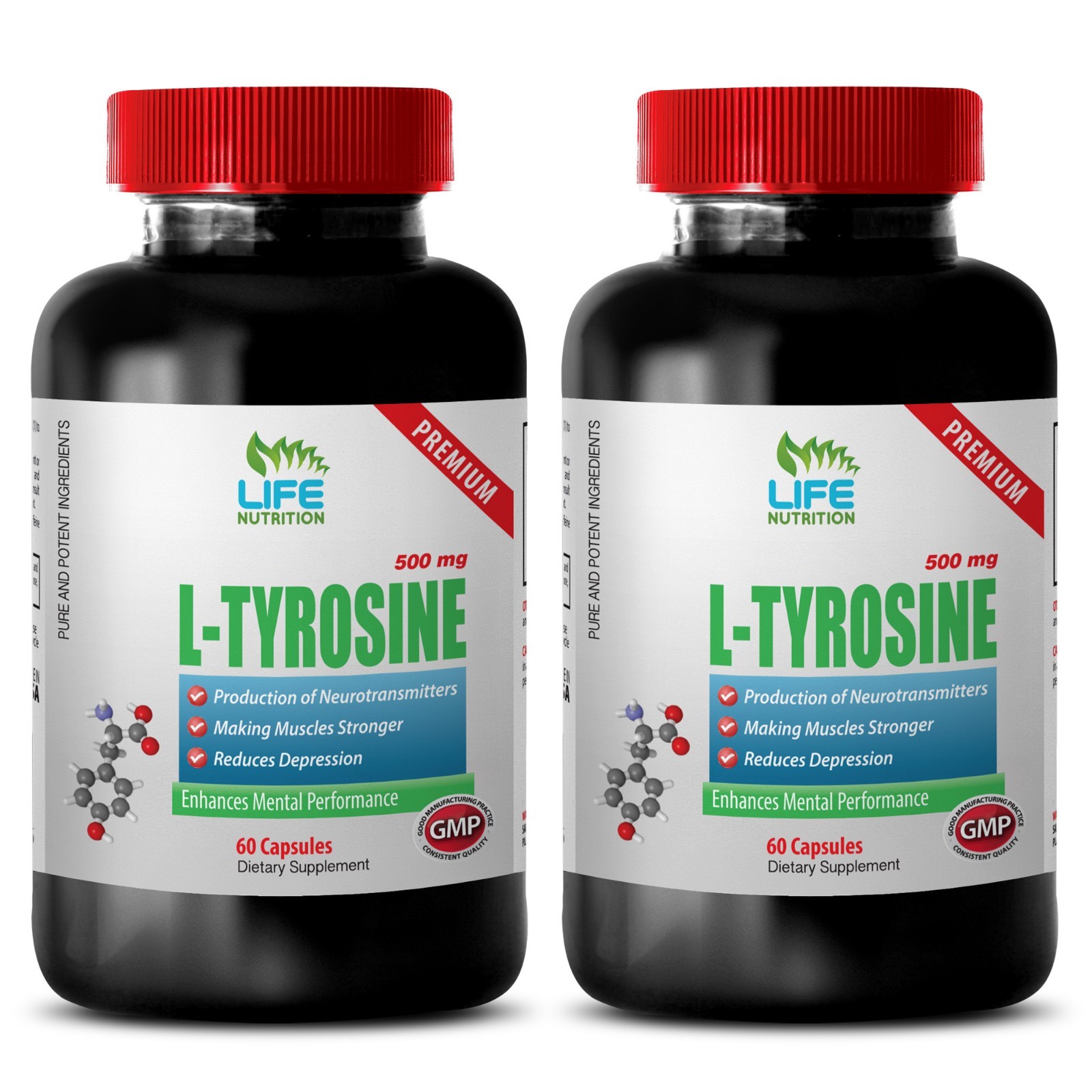L-Tyrosine Powder – L-Tyrosine 515mg – Offset Mental Fatigue Capsules 2B