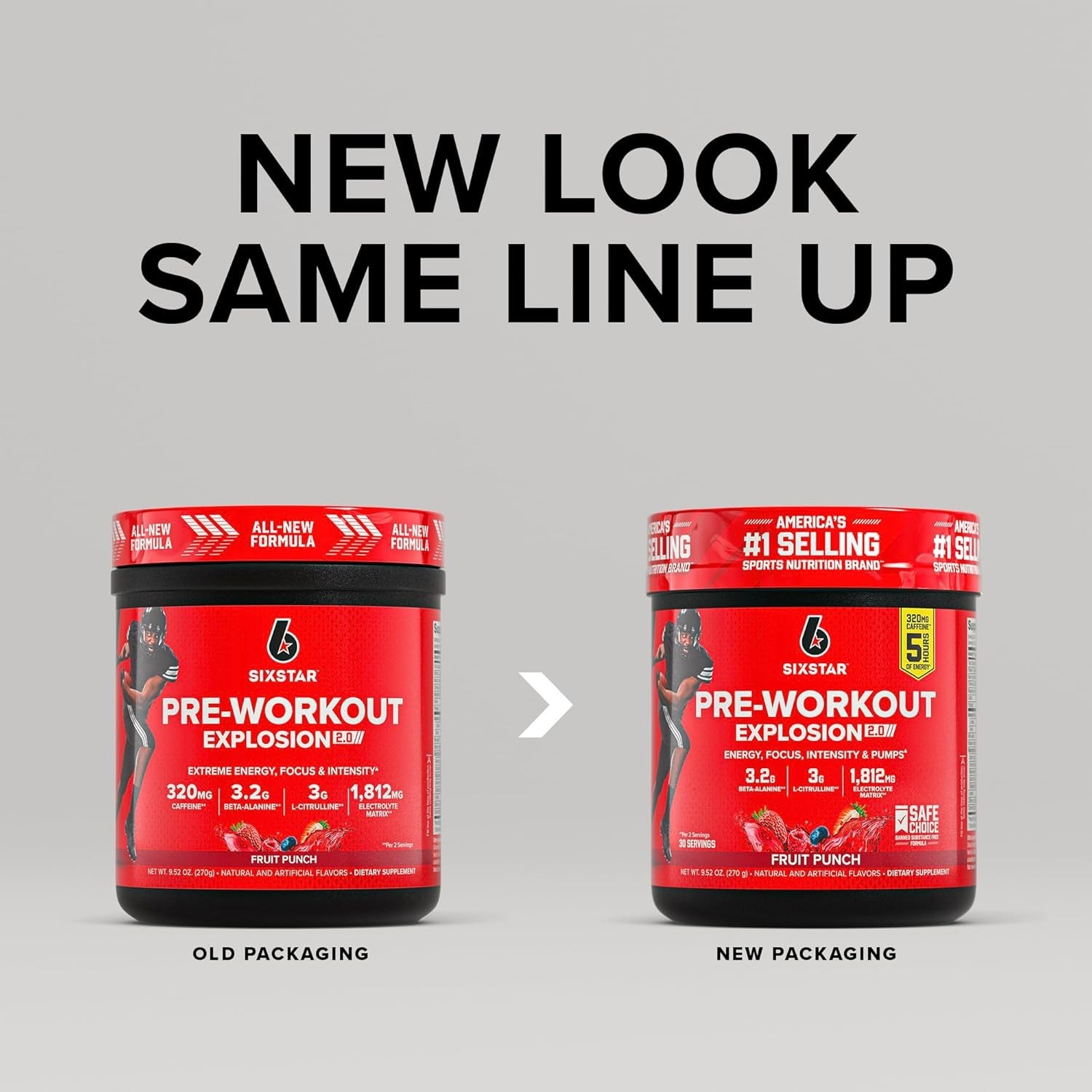 30 Servings of SIXSTAR Pre-Workout Powder – Beta-Alanine & Caffeine Energy Boost