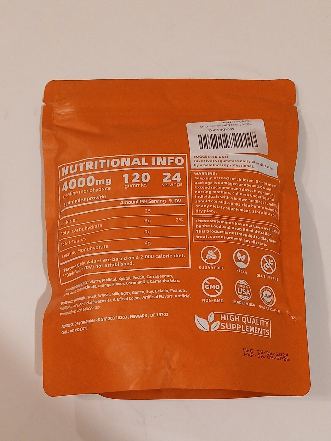 Razuhu Creatine Monohydrate Gummies – 120 Gummies