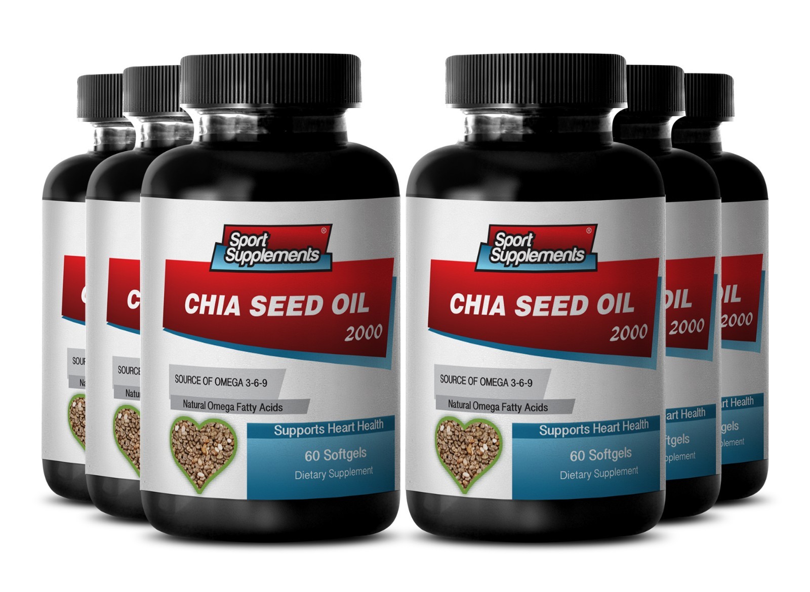 Omega-3 – Chia Seed Oil 2350mg – Super Weightloss Booster Supplement 6B