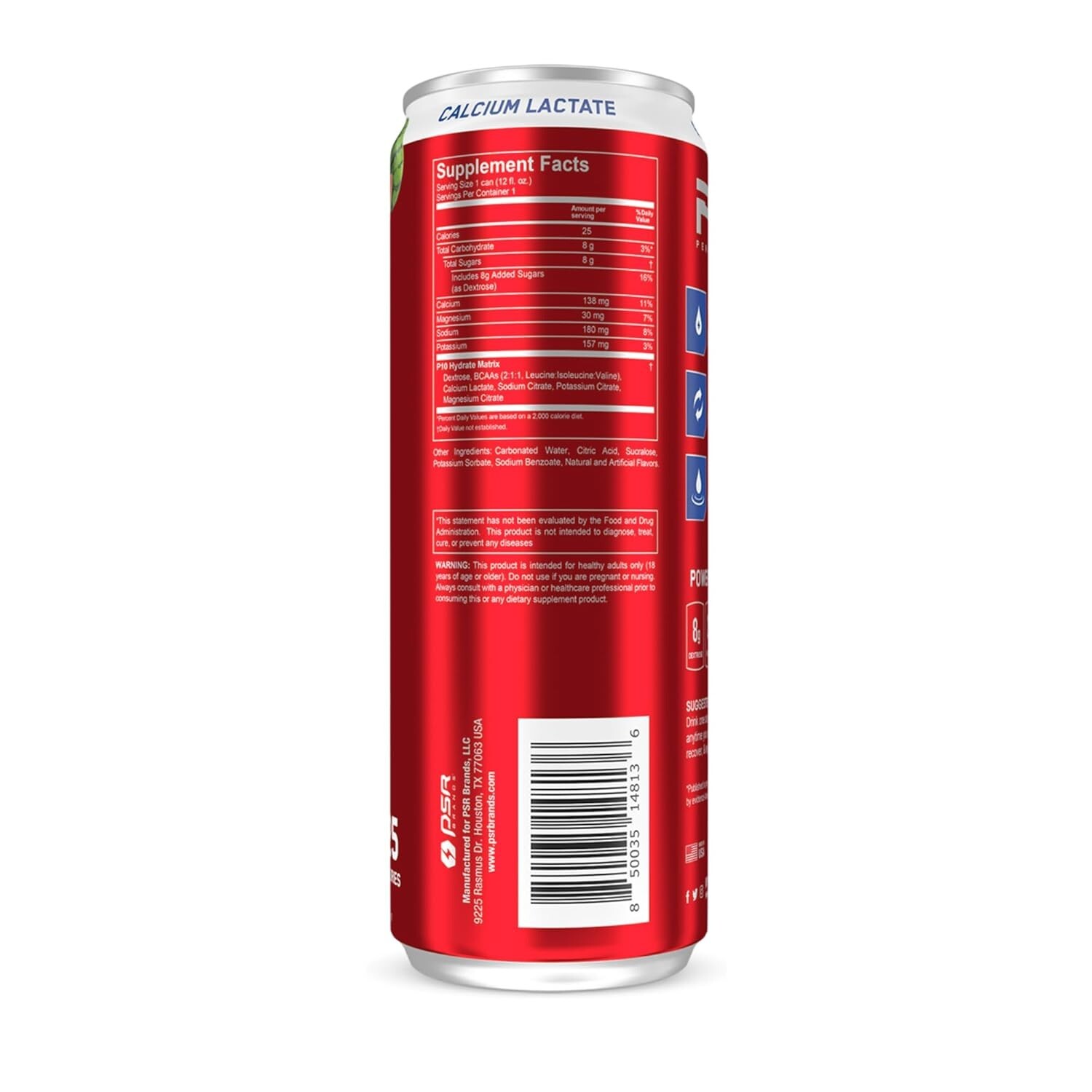 P10 Performance Max Hydration Fitness Recovery Drink – Watermelon (12 x 12 oz)
