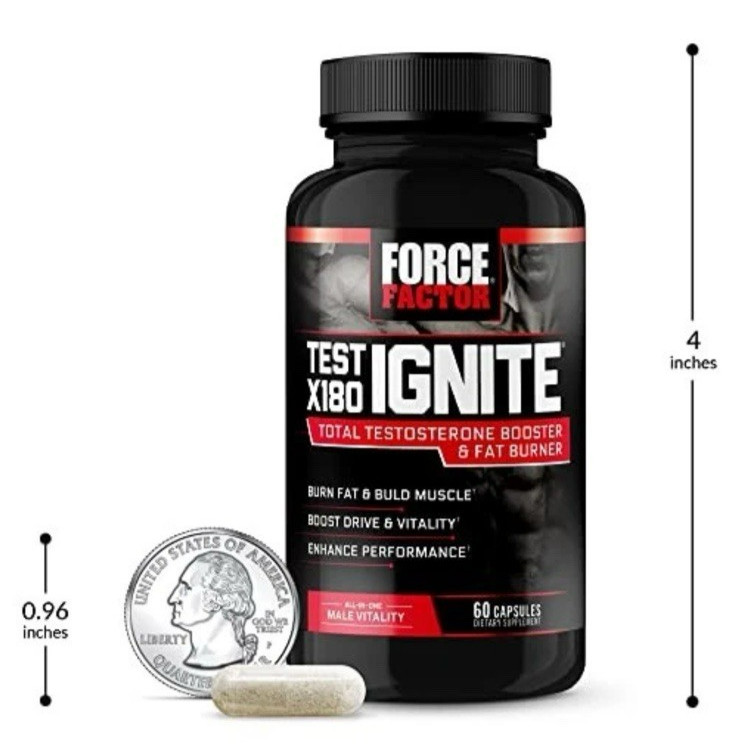 Force Factor Test X180 Ignite Total Testosterone Booster for Men with Fenugre…