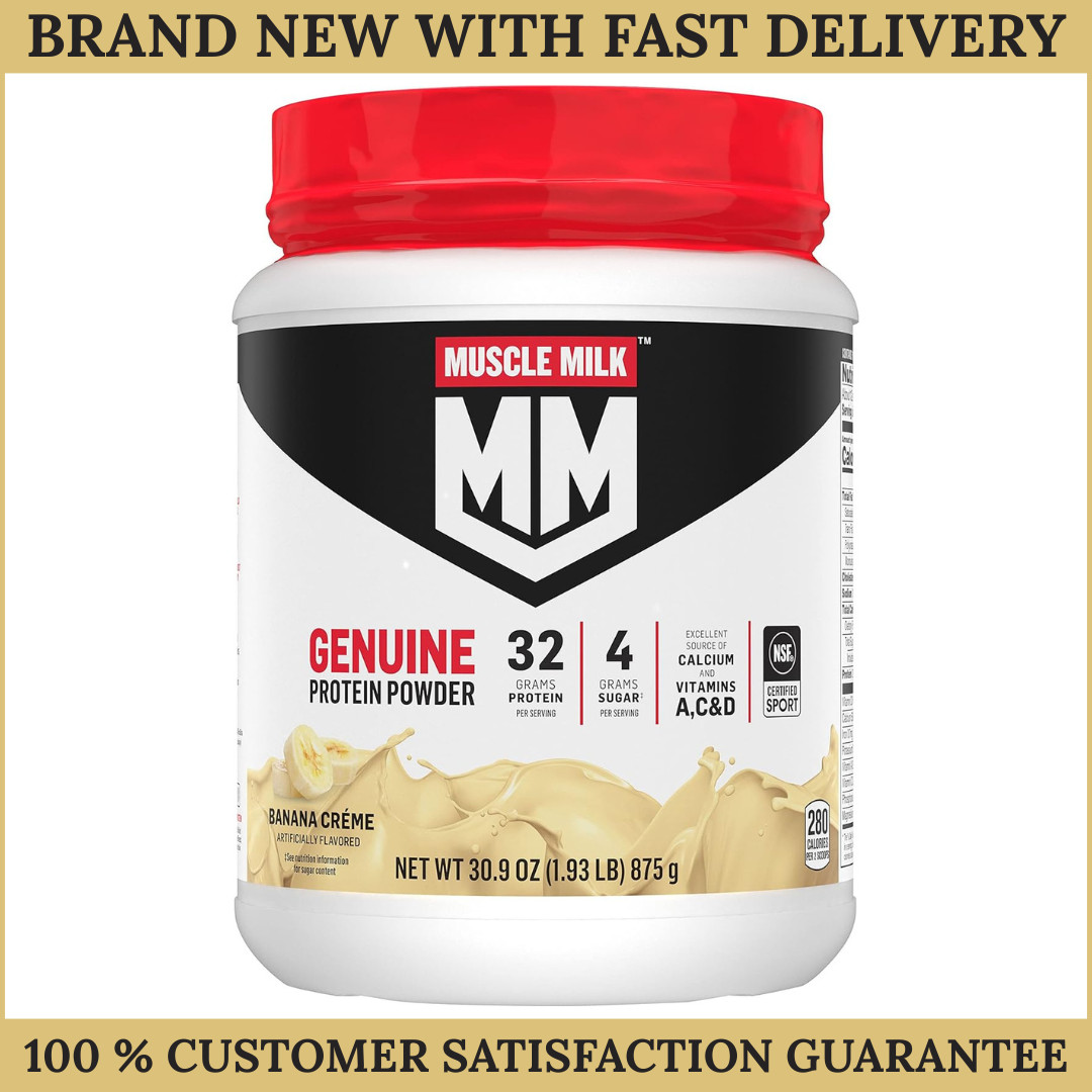Muscle Milk Genuine Protein Powder Banana Creme 32g Protein 1.93 lb