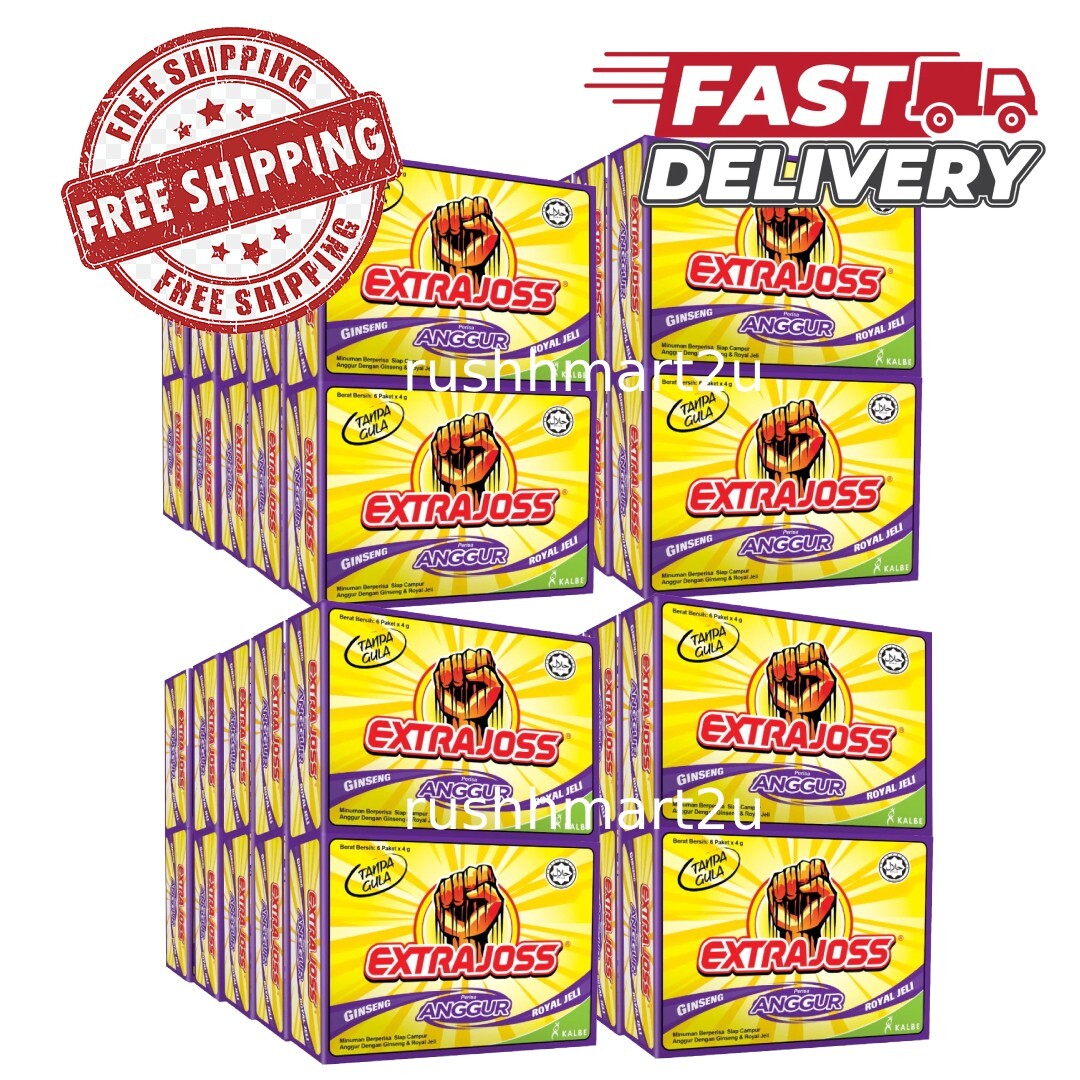 EXTRA JOSS Grape Flavor 40 Box (240 Sachets) Energy Drink Powder EXPRESS SHIP
