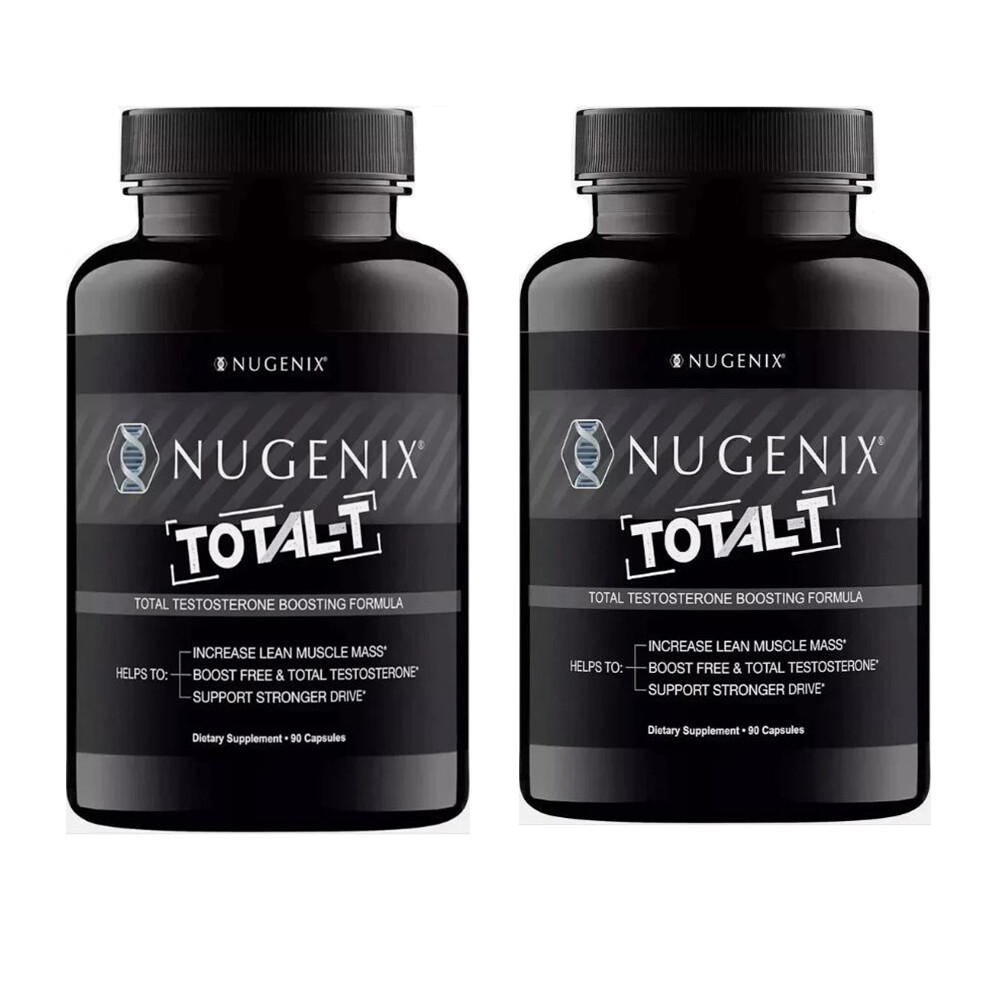 2 Packs NUGENIX TOTAL-T Men’s Testosterone Booster , Energy &Stamina 90 Capsules