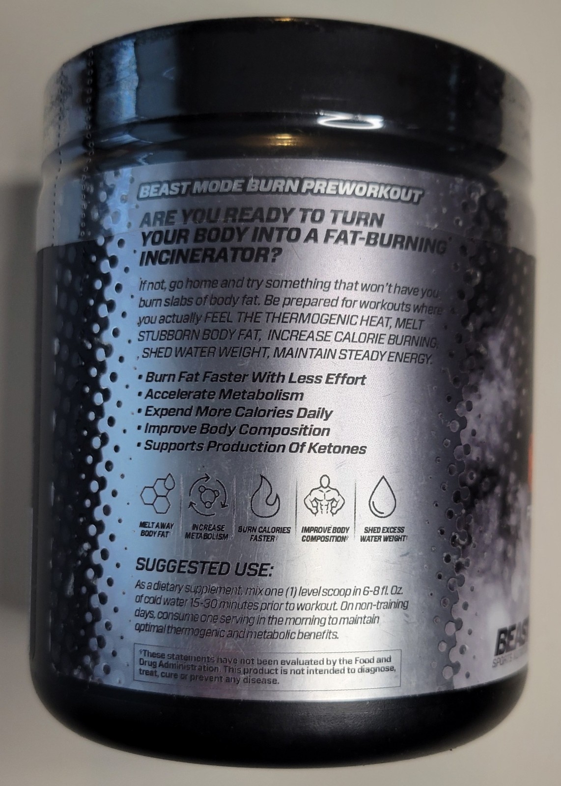 Beast Mode Pre Workout Peach Sangria Kong Energy Fat Burner 7.9 oz Exp 12/26