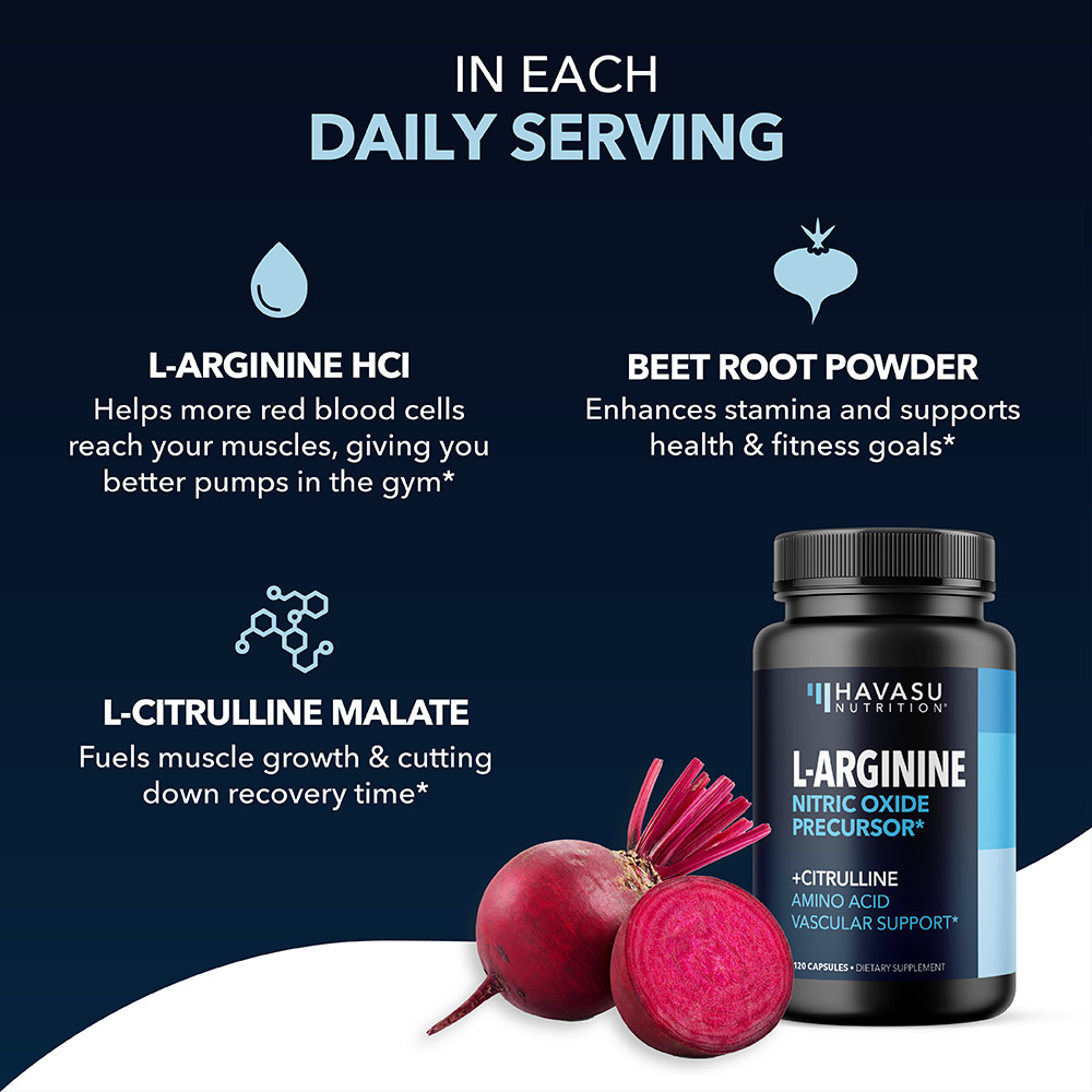 L-Arginine Capsules | Ultimate Performance & Endurance Supplement, 120 Count