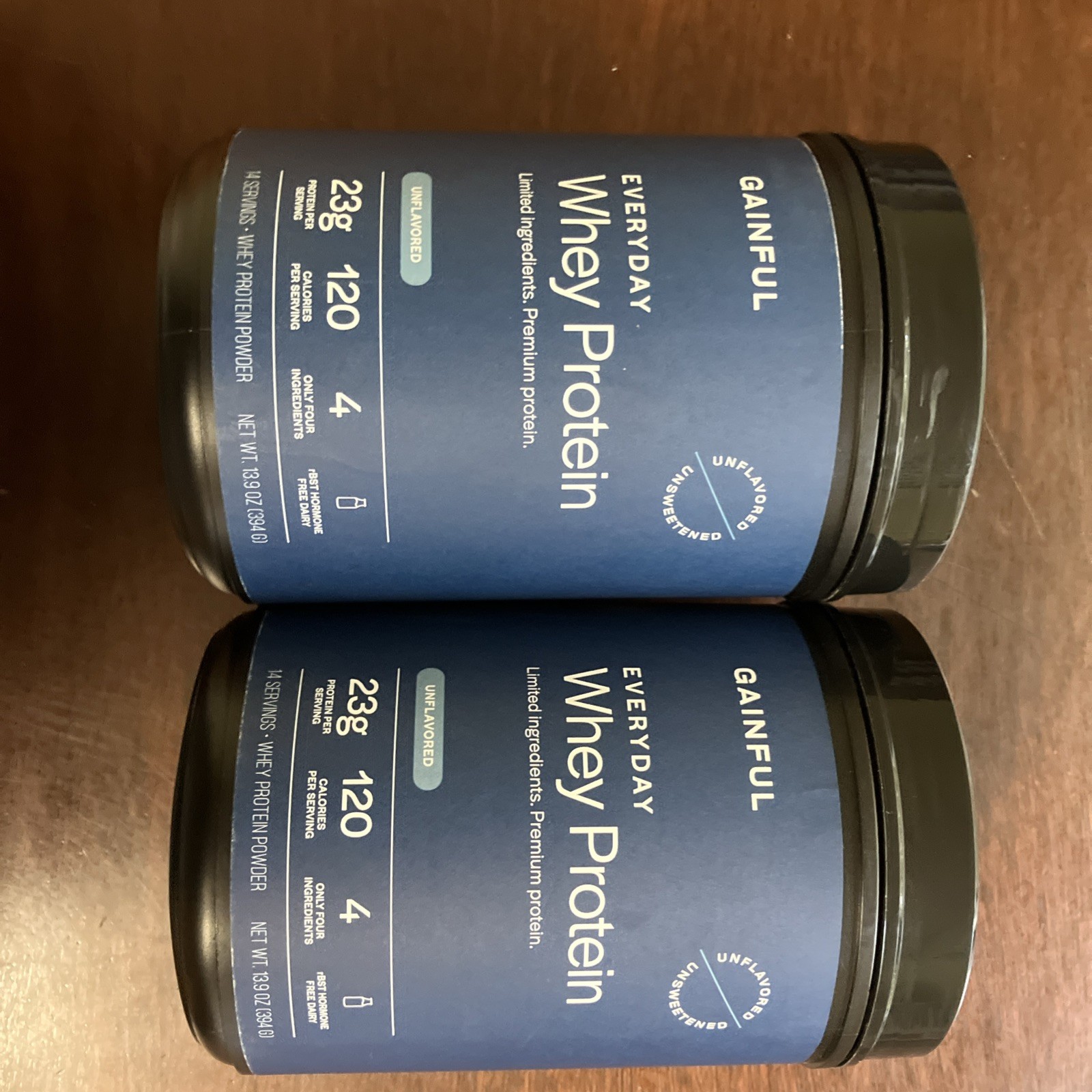 2-Gainful Everyday Whey Protein Powder, 14 Servings/13.9 oz, Unflavored Exp 1/27