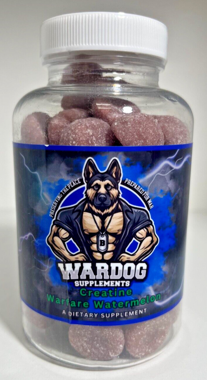 War Dog Creatine Gummies 2000mg Creatine Chews Lean Muscle 60 Count 2 Flavors