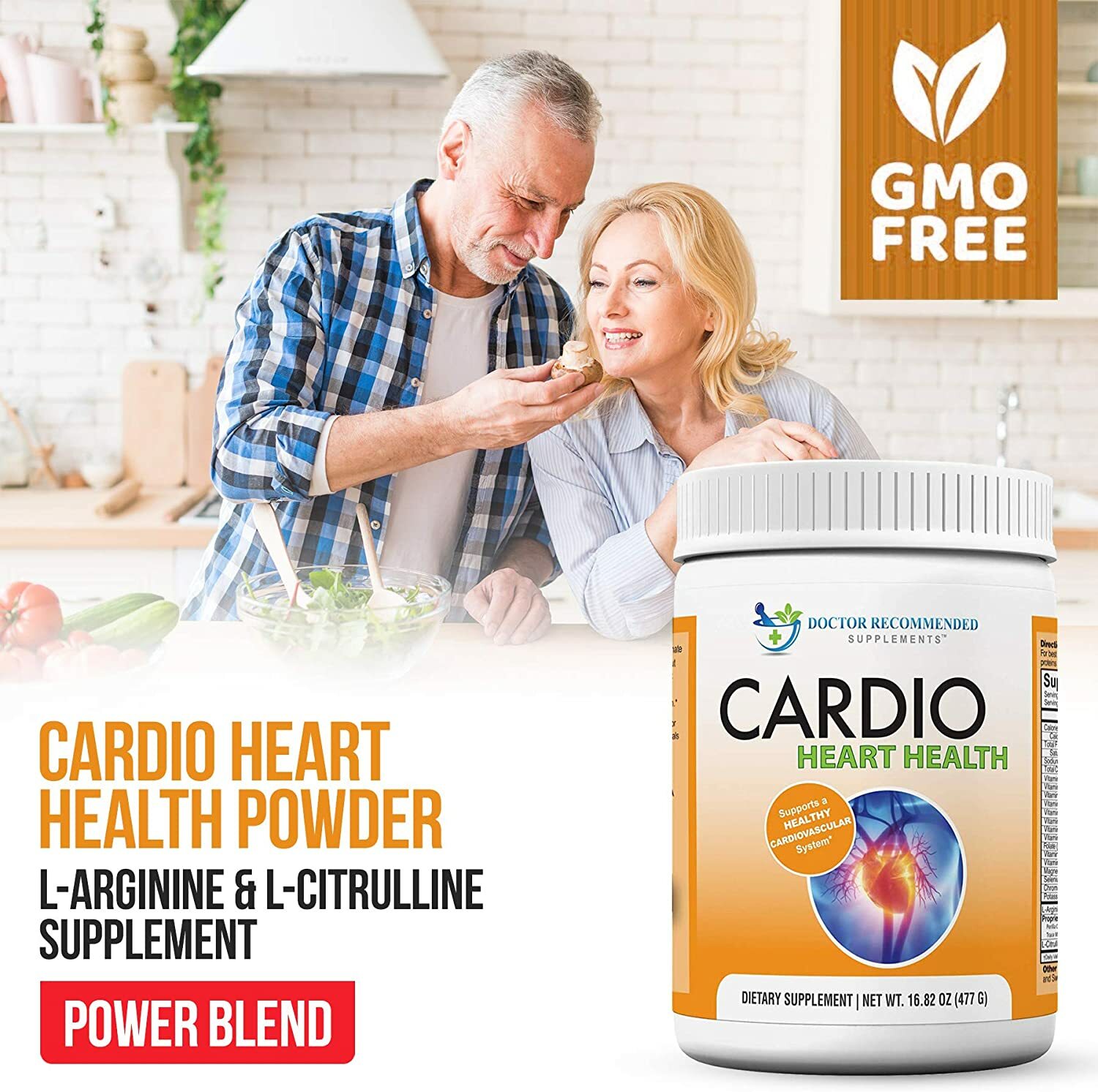 Doctor Recommended Cardio Heart Health Powder – L-Arginine Supplement 5000mg