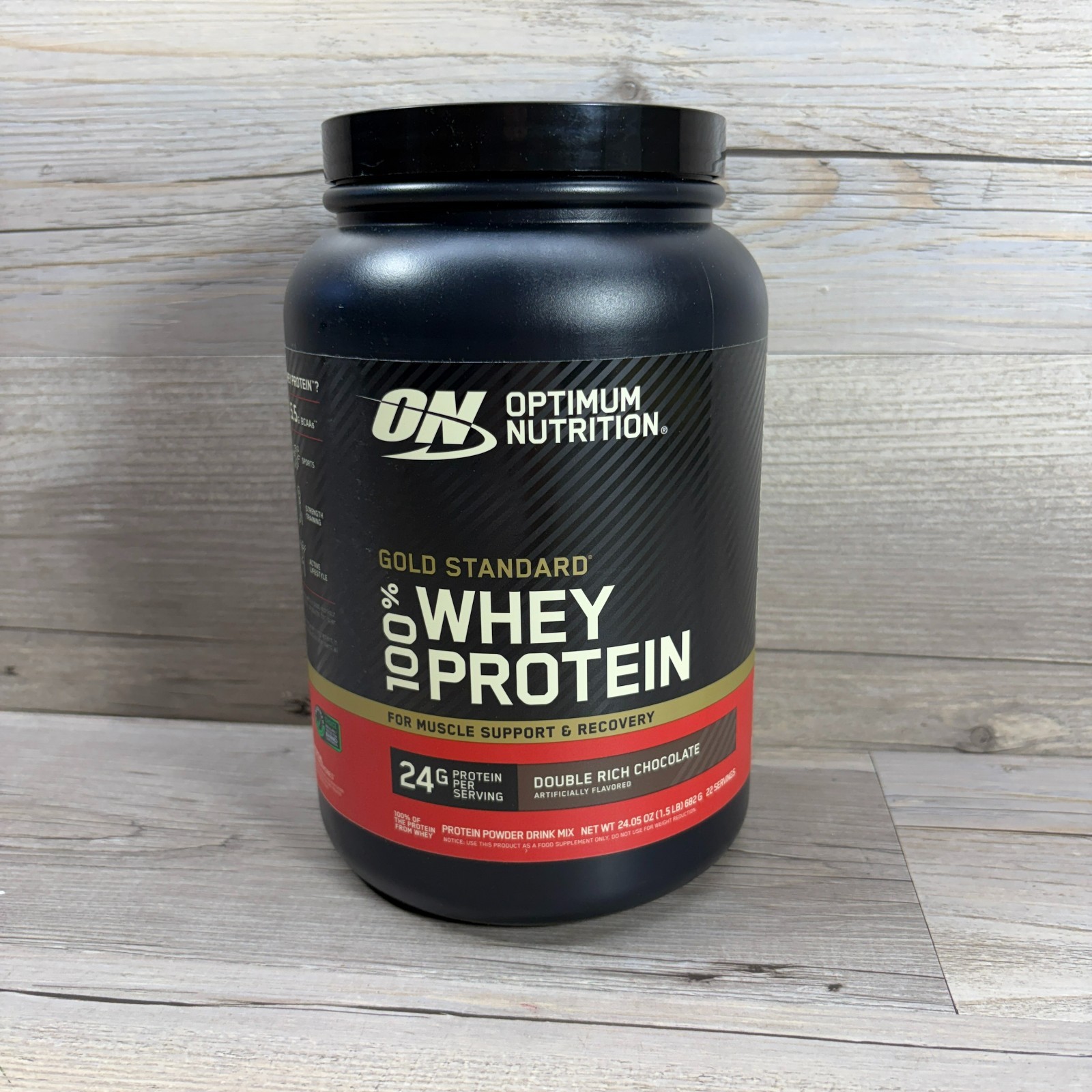 Optimum Nutrition Gold Standard 100% Whey 24oz Double Rich Chocolate Exp 04/28