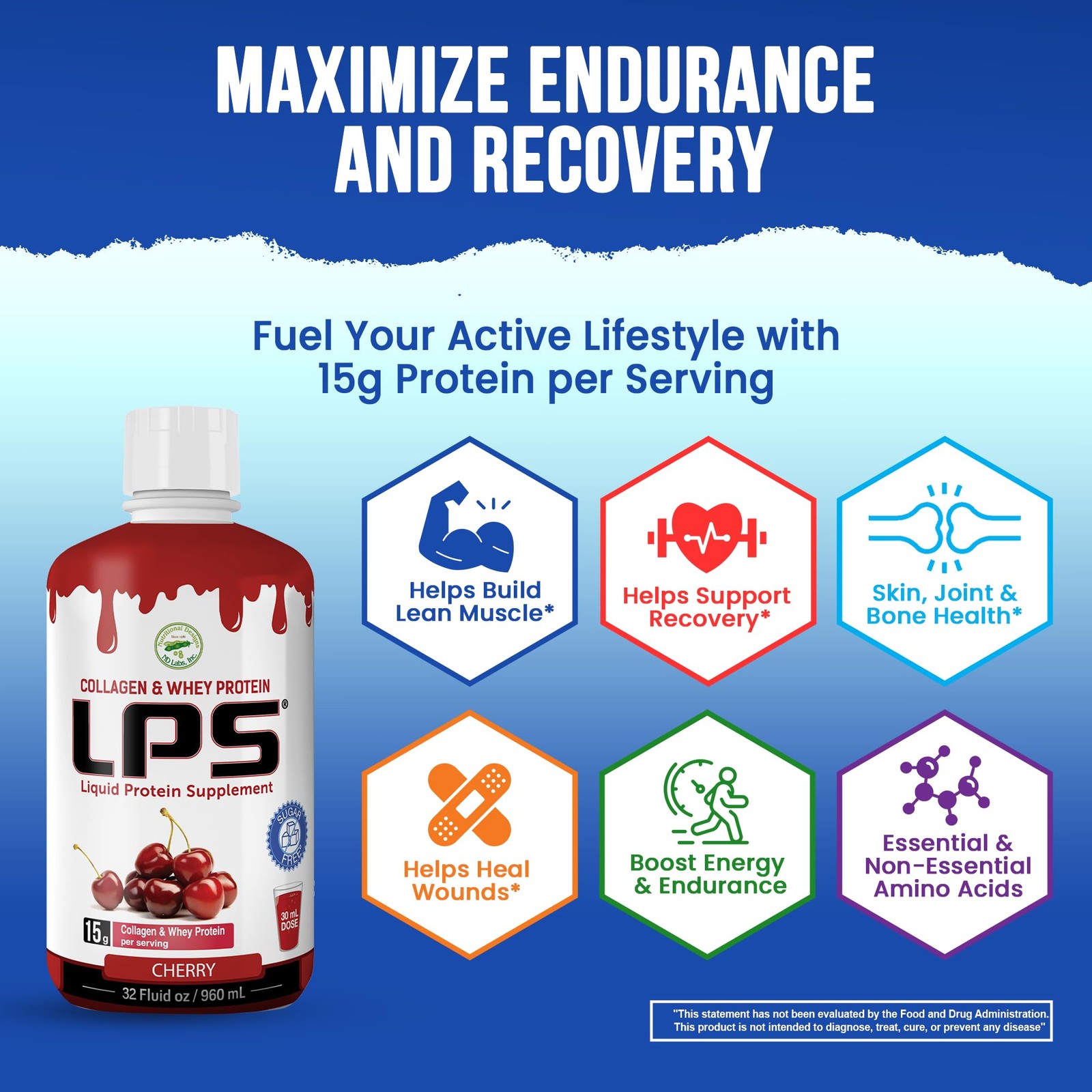 Lps Liquid Collagen & Whey Protein Supplement – Sugar-Free, Dye-Free, Non-Gmo…