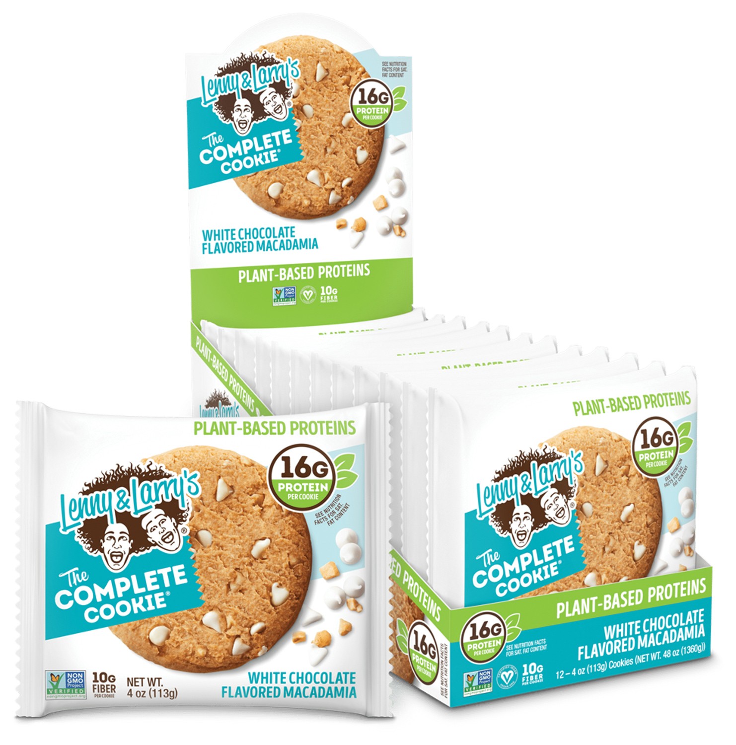 Lenny & Larry Complete Cookie: White Chocolate Macadamia Pack of 12