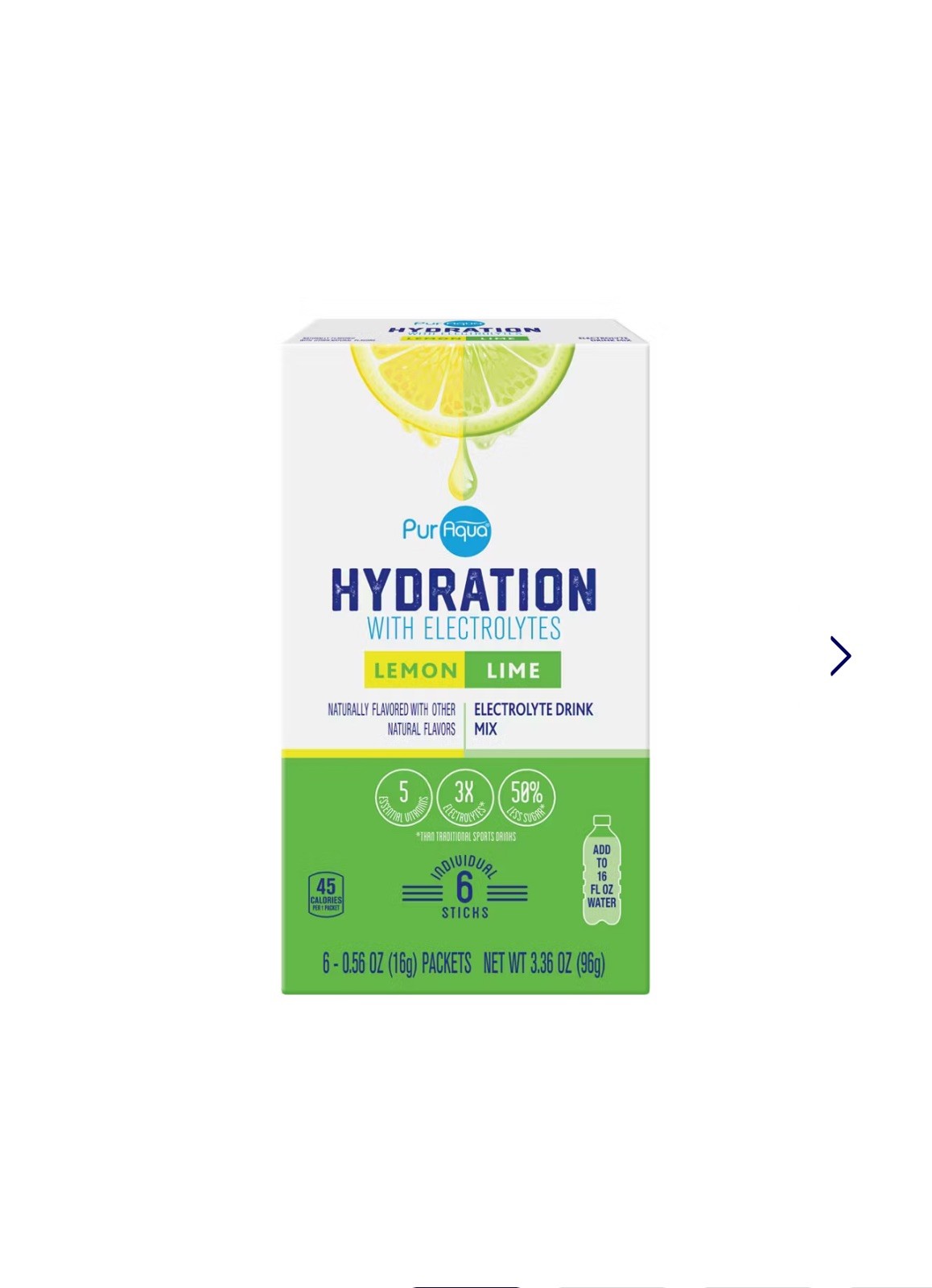 PurAqua Hydration Electrolyte 2 Boxes One Of Each Flavor, Strawberry And Lime