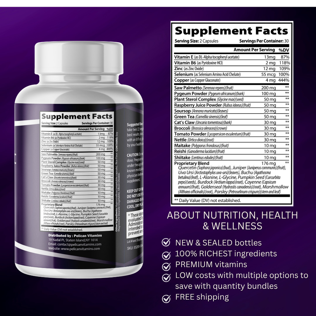 Prostovant- Prostate Support- 5 Bottles- 300 Capsules