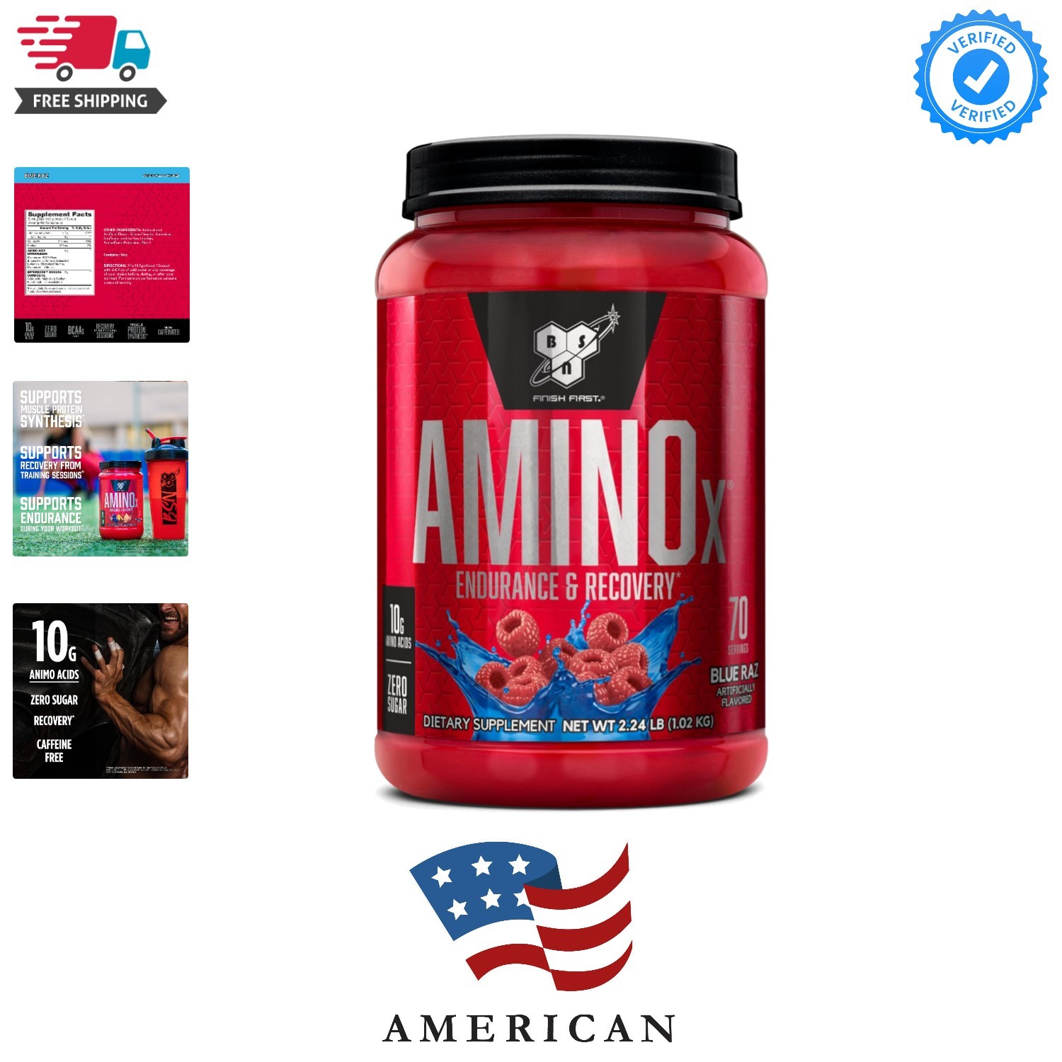 Amino X Muscle Recovery & Endurance Powder with BCAAs, 10 Grams of Amino Acid…