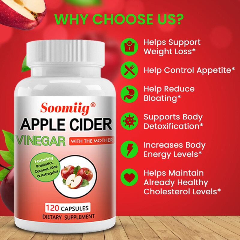 Apple Cider Vinegar – Contains Probiotics, Coconut, Aloe Vera Weight Loss Caps