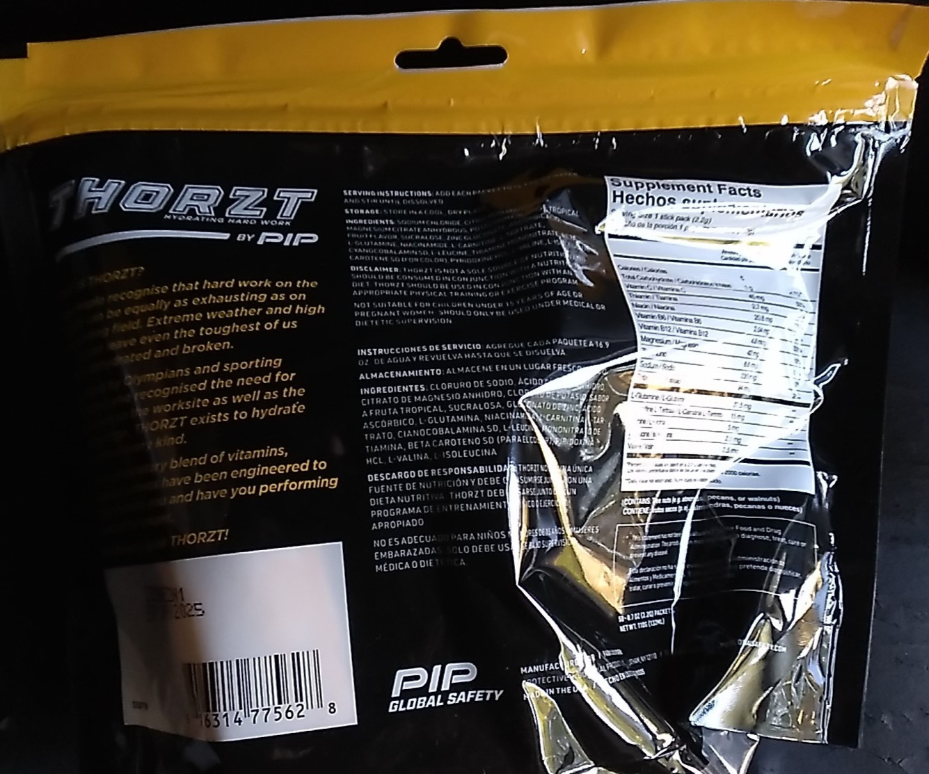 Thorzt Hydration Tropical Flavor 50 Solo Shots Vitamins Electrolytes Free Ship