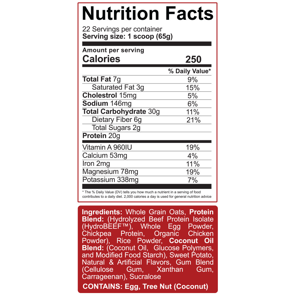 5% Nutrition REAL CARBS + PROTEIN Meal Replacement Food, 22 Servings PICK FLAVOR