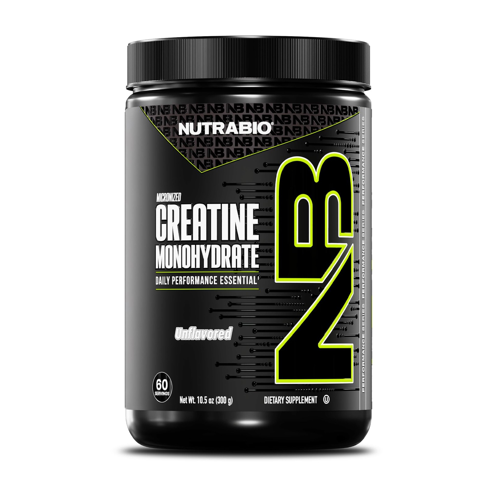 NutraBio Pure Micronized Creatine Monohydrate Powder Supplement, 300g, No