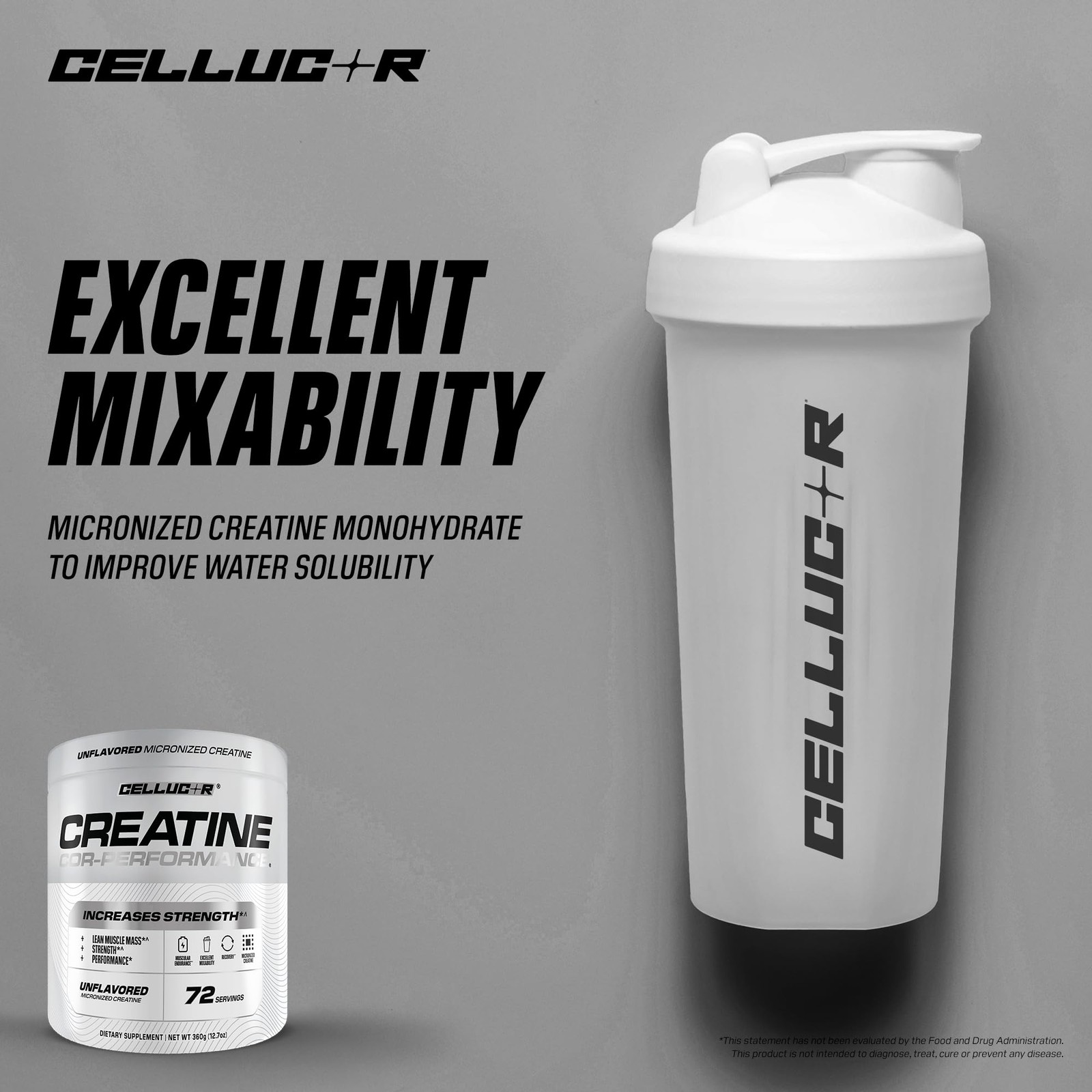 Cellucor Cor-Performance Creatine Monohydrate 12.69 Ounce (Pack of 1), White