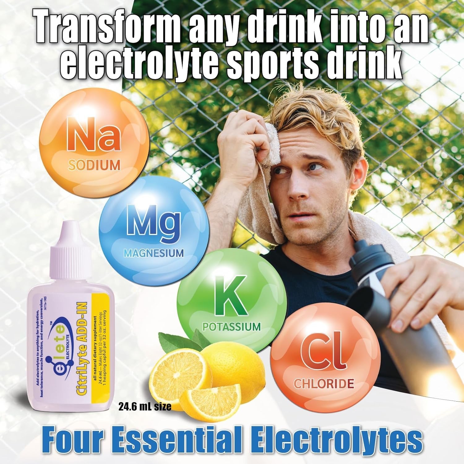 elete CitriLyte 24.6 mL Hydration Drops – Portable Lemon Electrolyte Solution