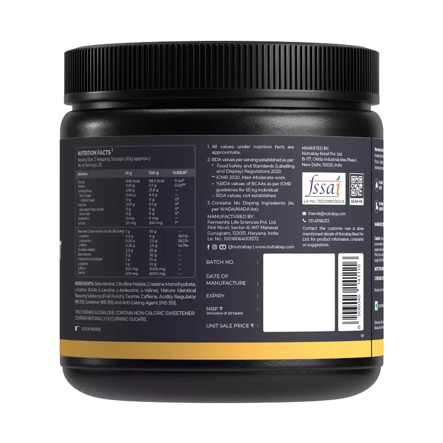 Gold Spark Pre Workout – 250g Fruit Punch 25 Servings best product