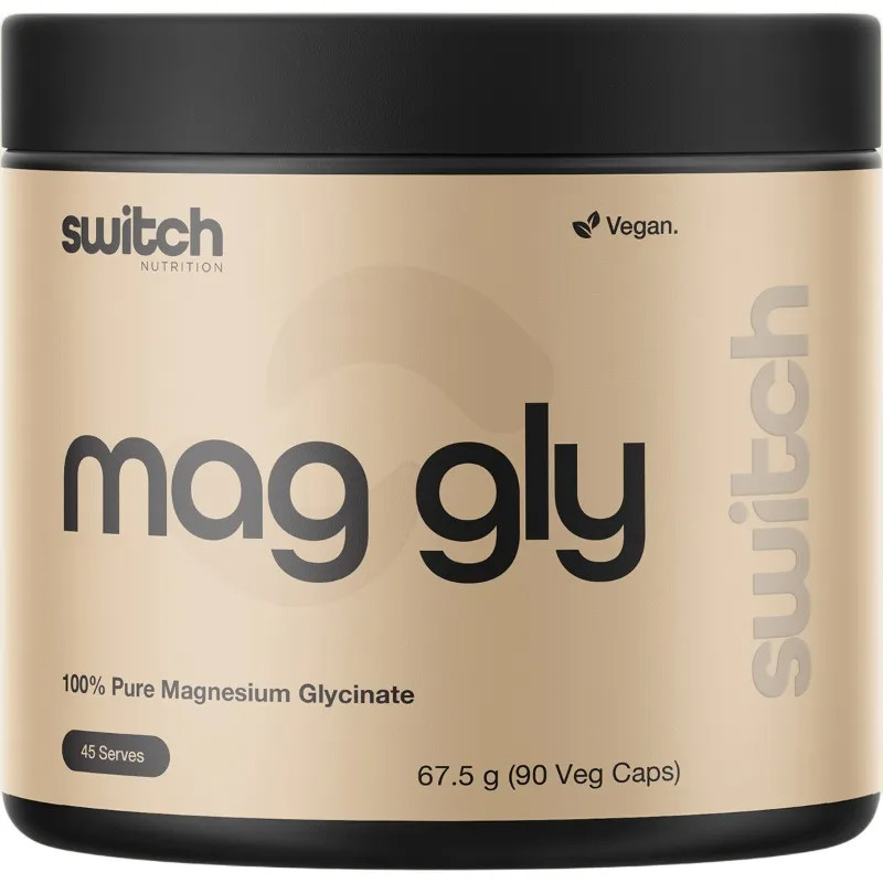 New Switch Nutrition Mag Gly 90 Capsules 100% Pure Magnesium Glycinate