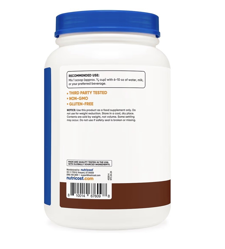 Whey Protein Concentrate (Chocolate) 2 LBS; Sealed, Exp 3/2028