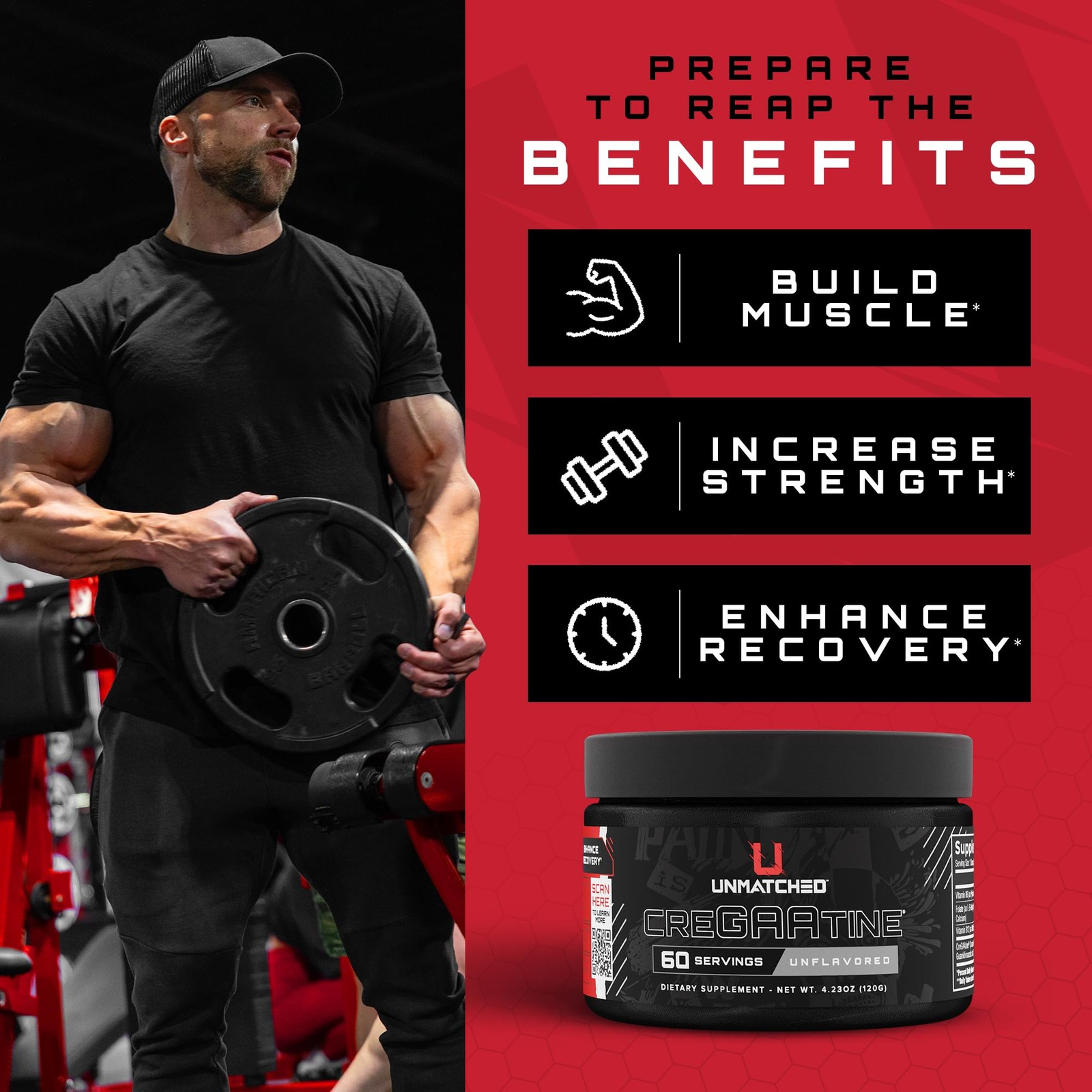 Unmatched CreGAAtine Optimized Creatine | 4.23 Ounce (Pack of 1)