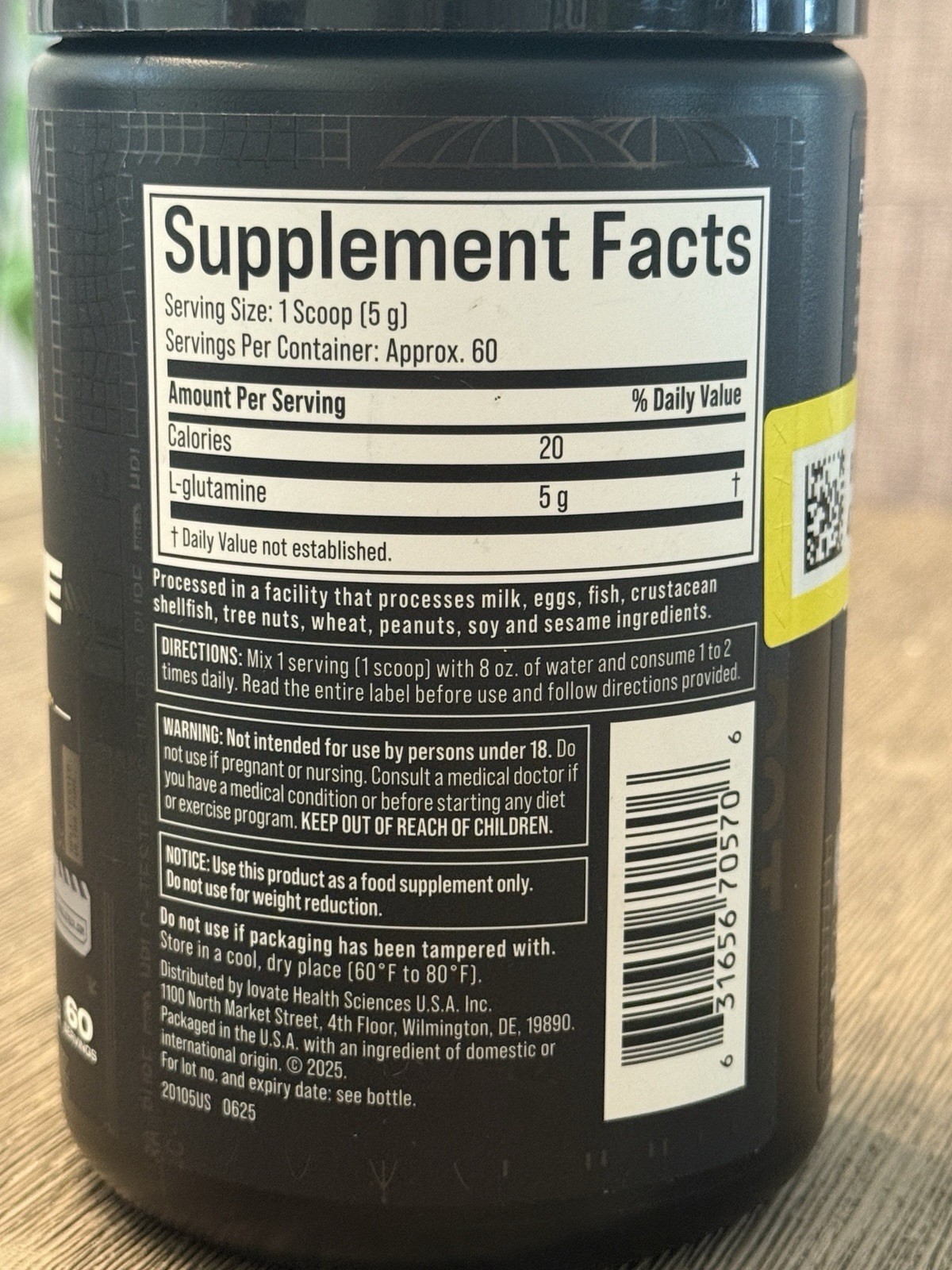 MuscleTech Platinum 100% Glutamine Powder 300g 60 Servings EXP 08/2028 Sealed