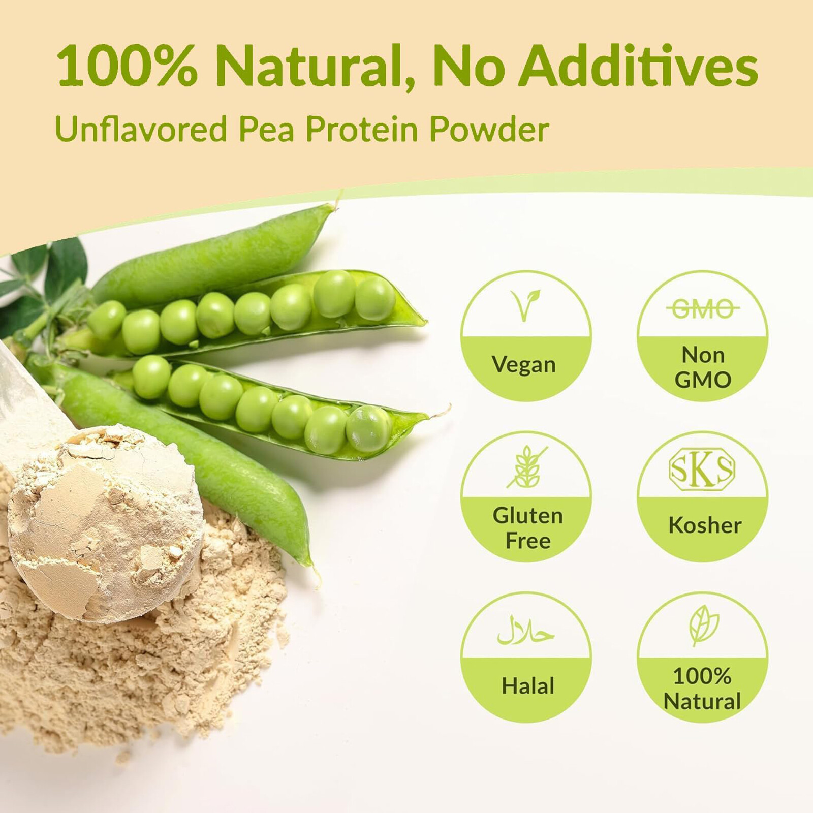 1.1/2.2LBS Pure Pea Protein Powder Vegan Protein Powder Muscle Growth Support
