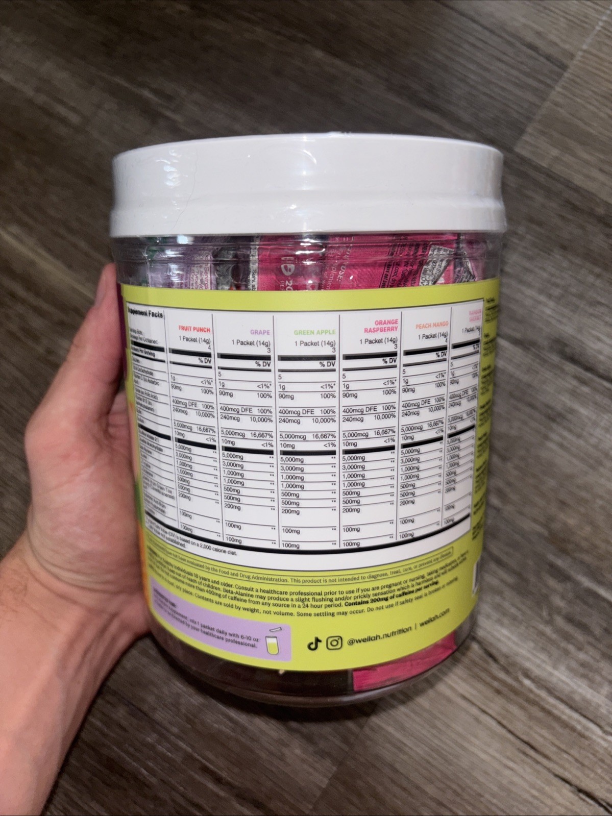 Wellah Pre-Workout + Creatine (Variety Pack) 20 Stick Packs, 6 Flavors EXP 2029