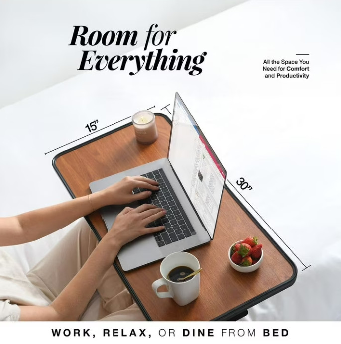 Mesa Ajustable para Cama con Ruedas Mesa Hospitalaria para Hogar y Oficina,Nuevo