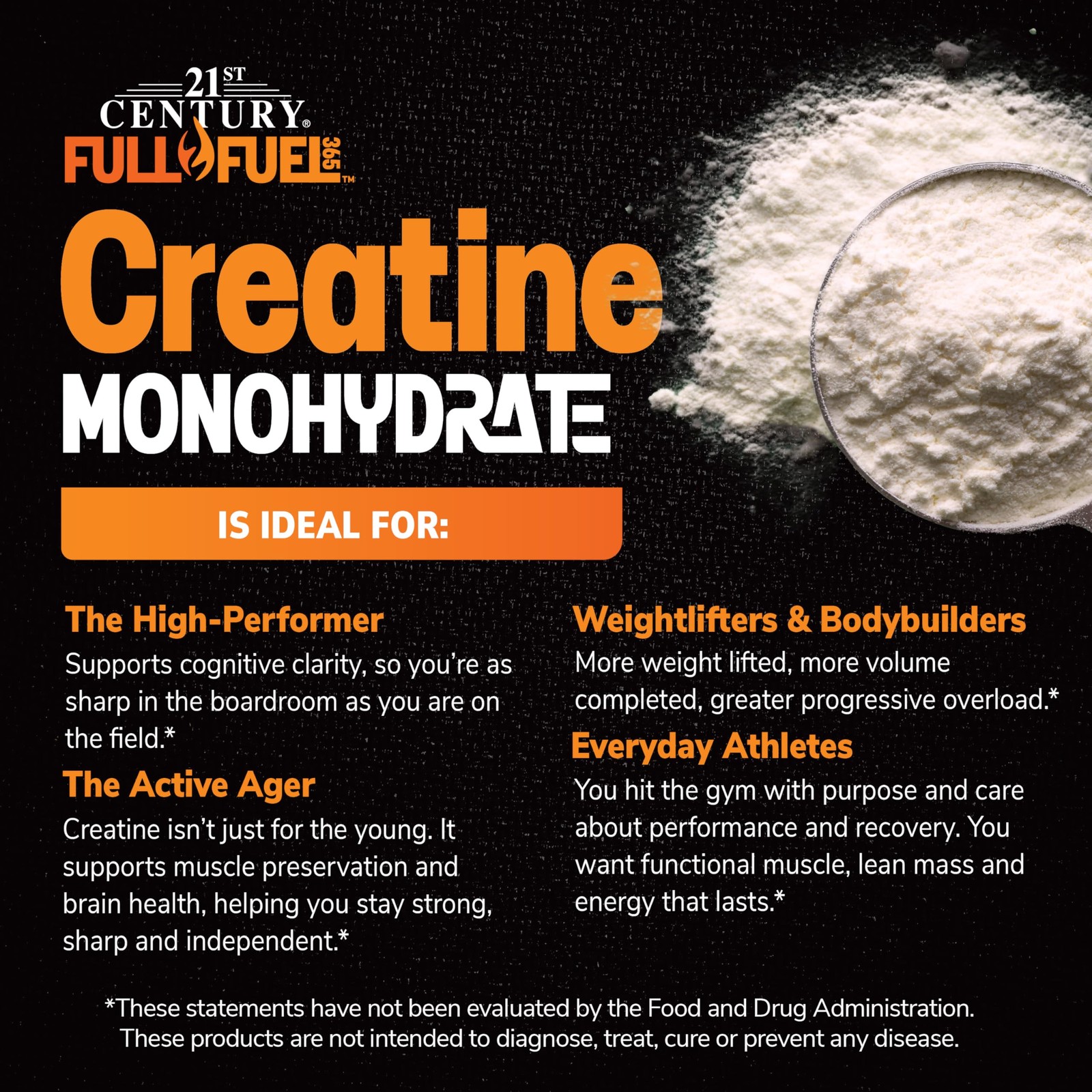 21st Century Full Fuel 365 Creatine Monohydrate 5 g, 16 1 Pound (Pack of 1)