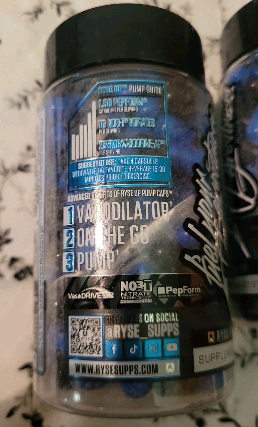 2 Ryse Pump Cap Max Pre-Workout Supplement (120 Caps Each) -EXP: 11/26+