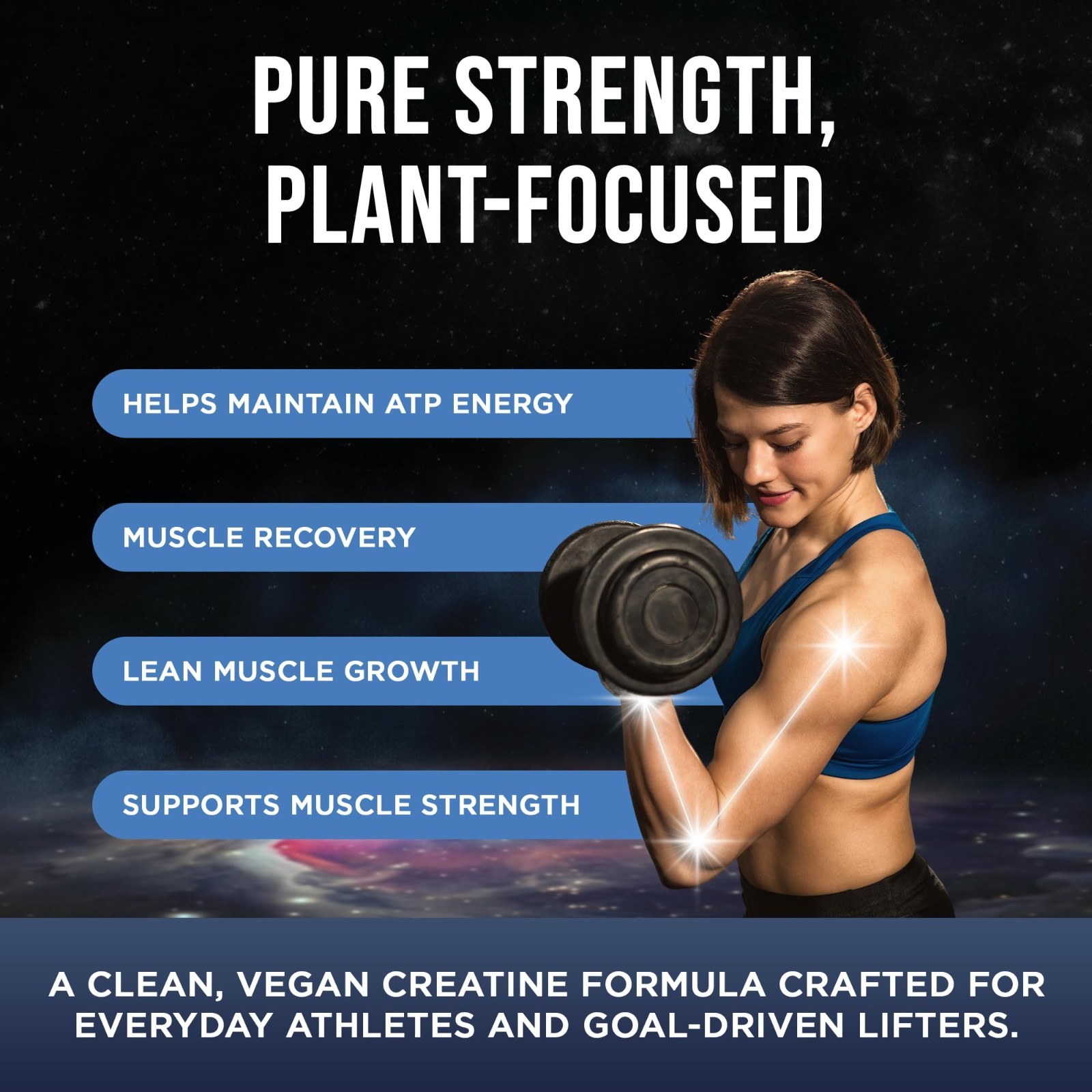 Micronized Creatine Monohydrate Powder, Unflavored – 5g Vegan Creatine for Stren