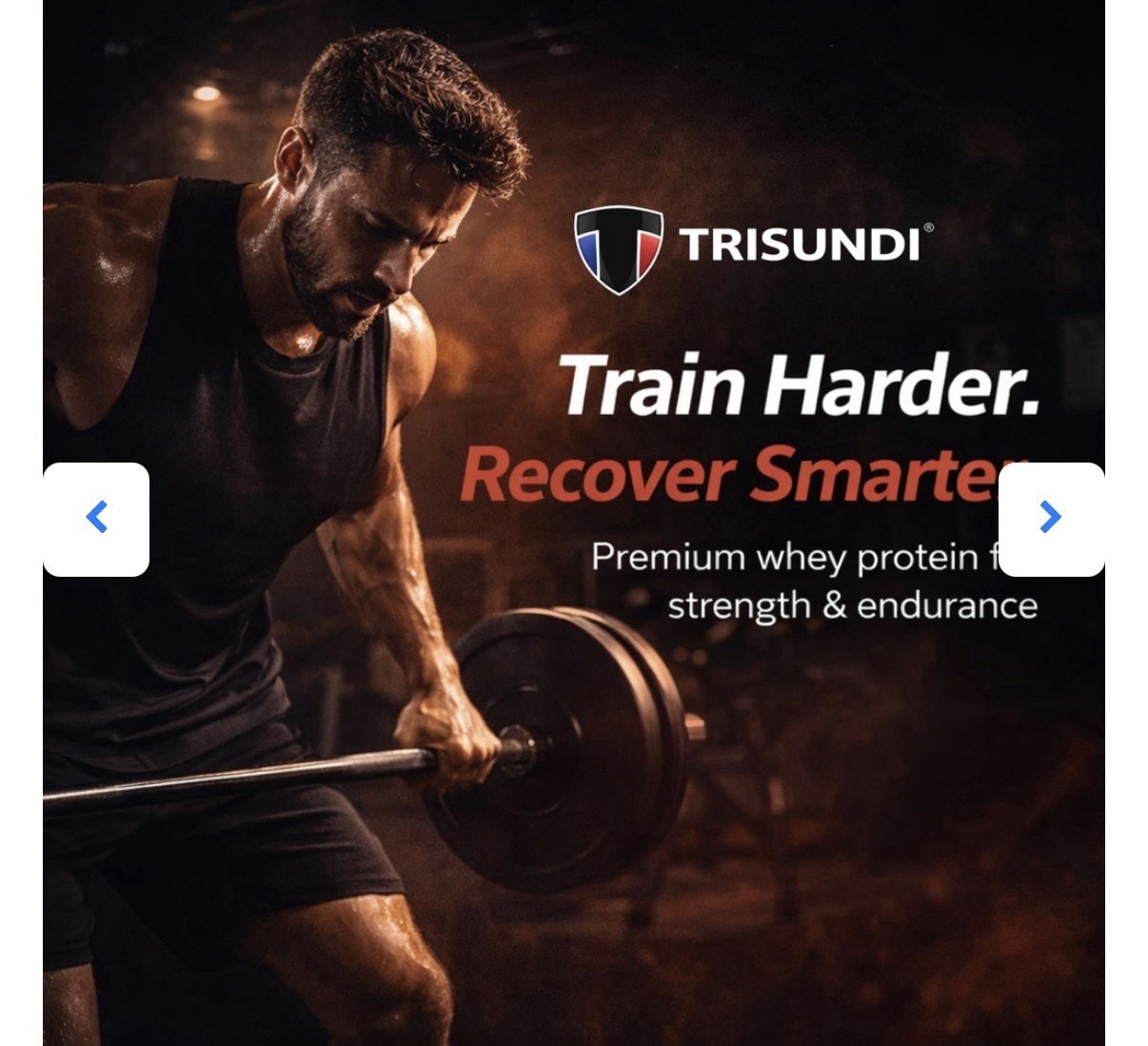 TRISUNDI 100% Pure Whey Protein Powder, Chocolate Flavor, 1.98 lb (899g)