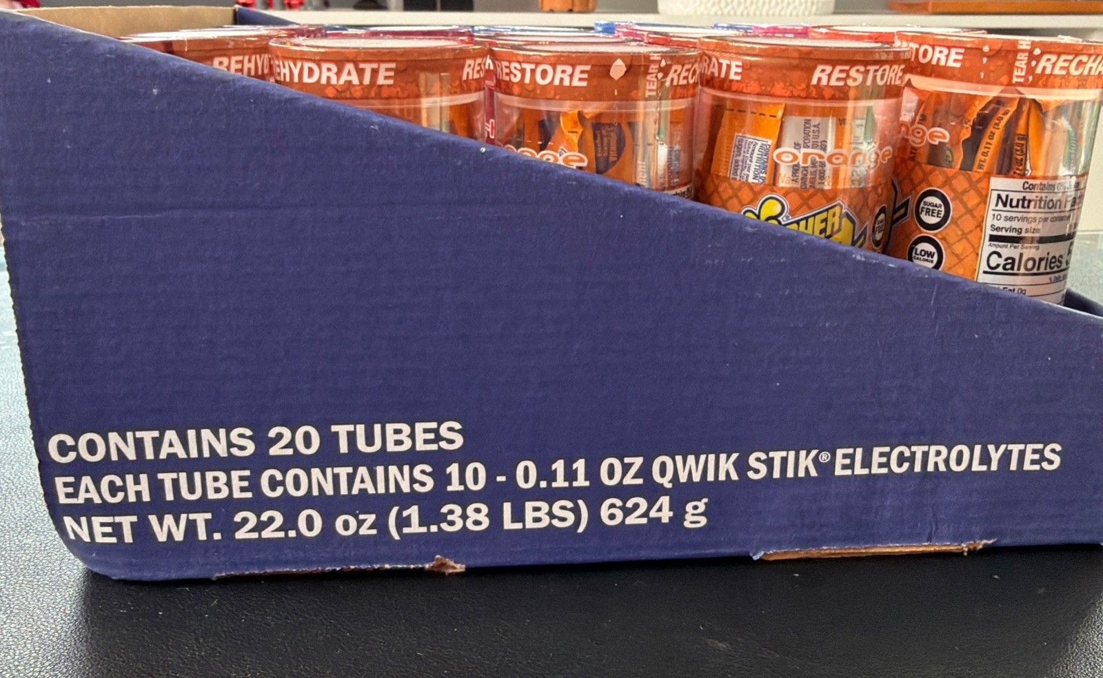 Sqwincher Zero Qwik Stick Electrolyte, 4 Flavor Variety 10 Count Each 20 Tubes