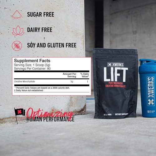 Creatine Monohydrate Powder 5000mg 80 Servings Micronized Unflavored