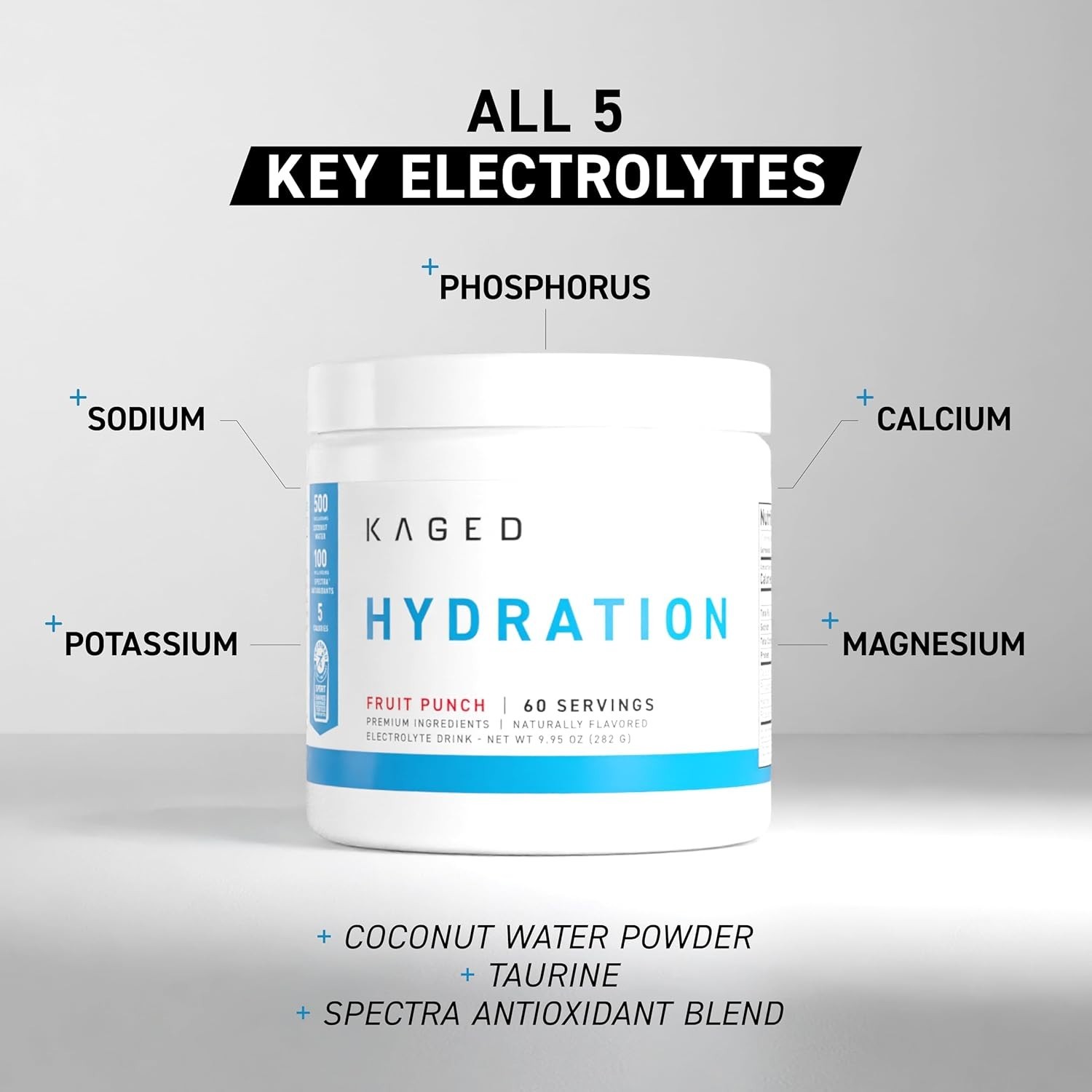 Electrolyte Hydration Powder for Enhanced Performance – 60 Servings, Fruit Punch