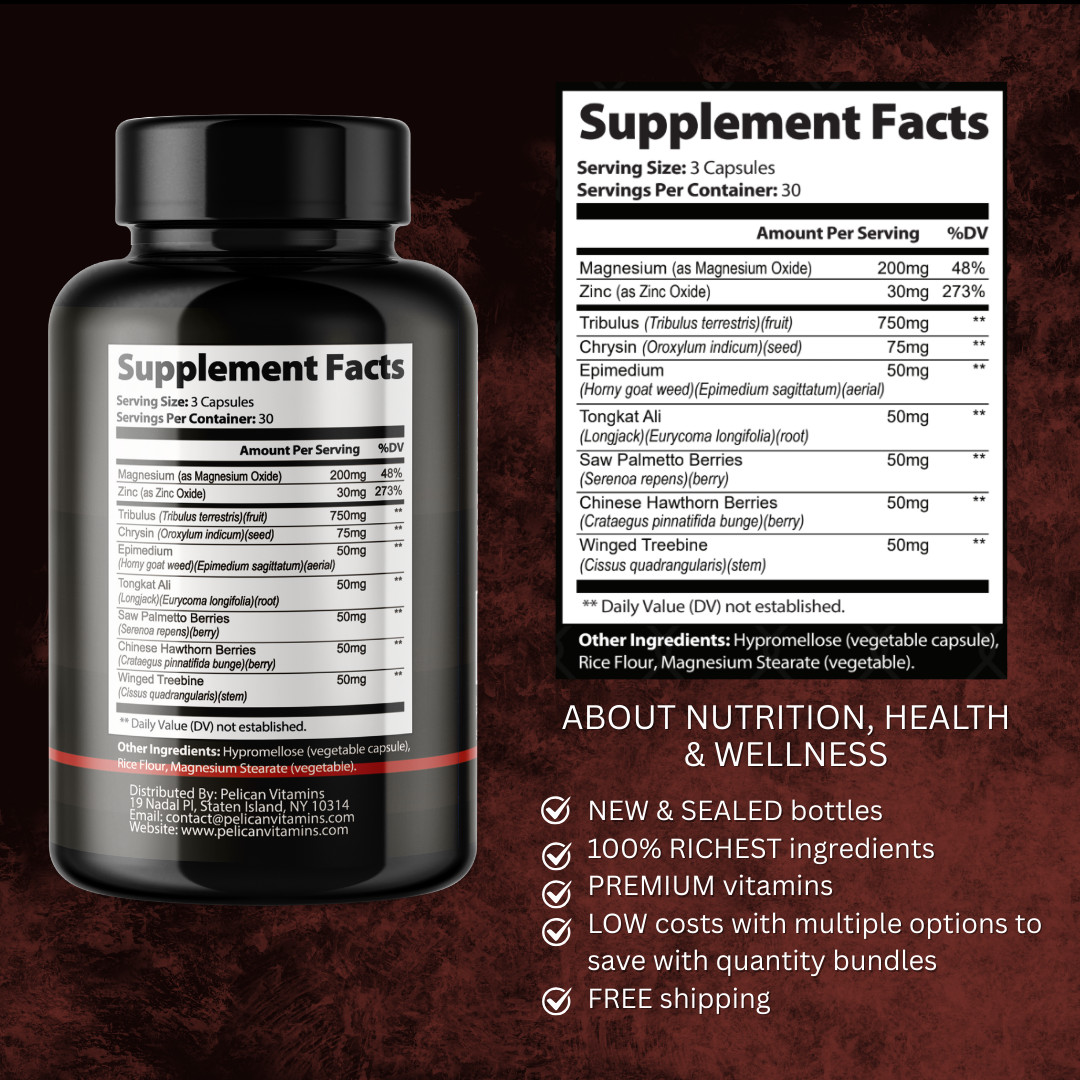 Rambo Max- Bodybuilding & Men’s Health Support- 12 Bottles- 1080 Capsules