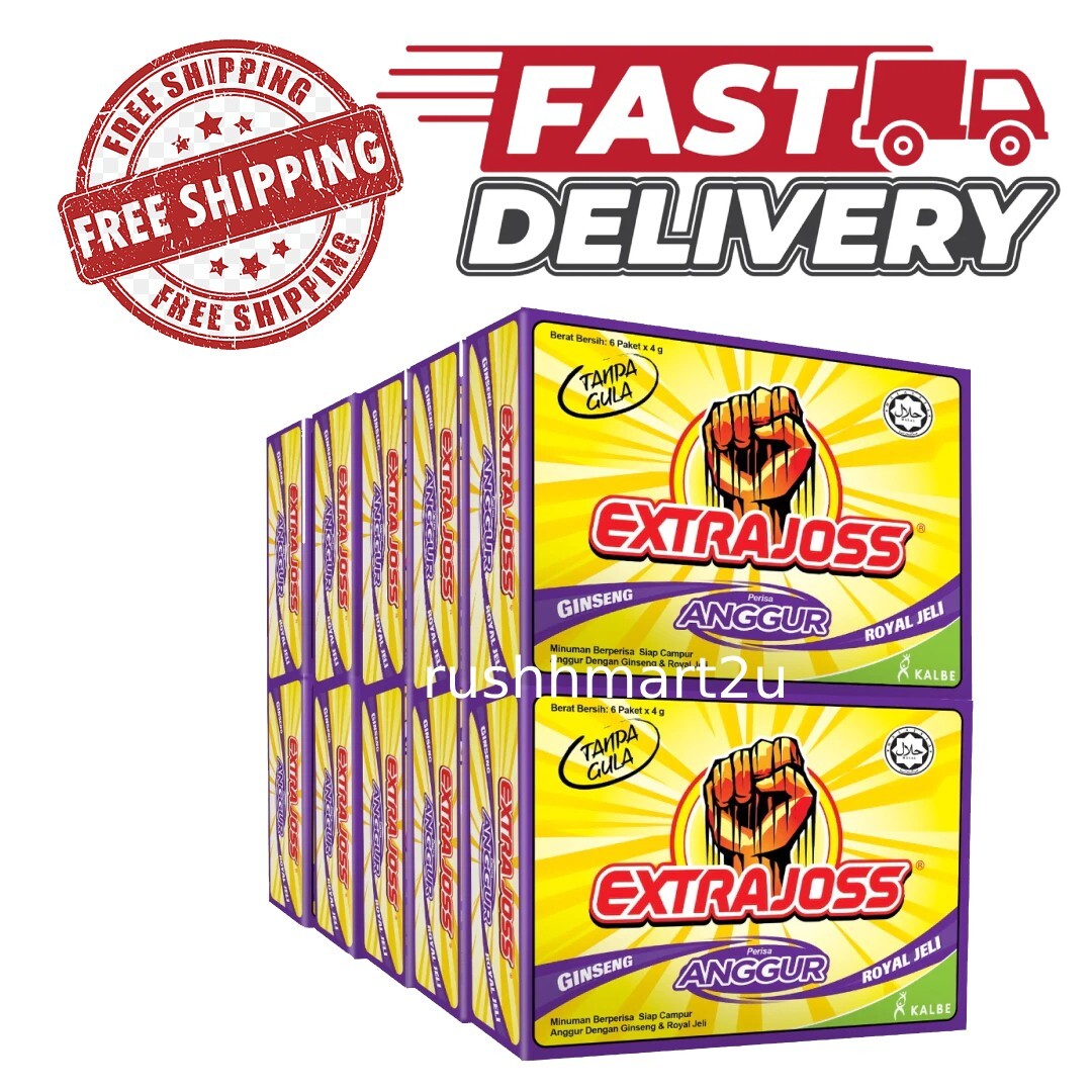 EXTRA JOSS Grape Flavor 40 Box (240 Sachets) Energy Drink Powder EXPRESS SHIP