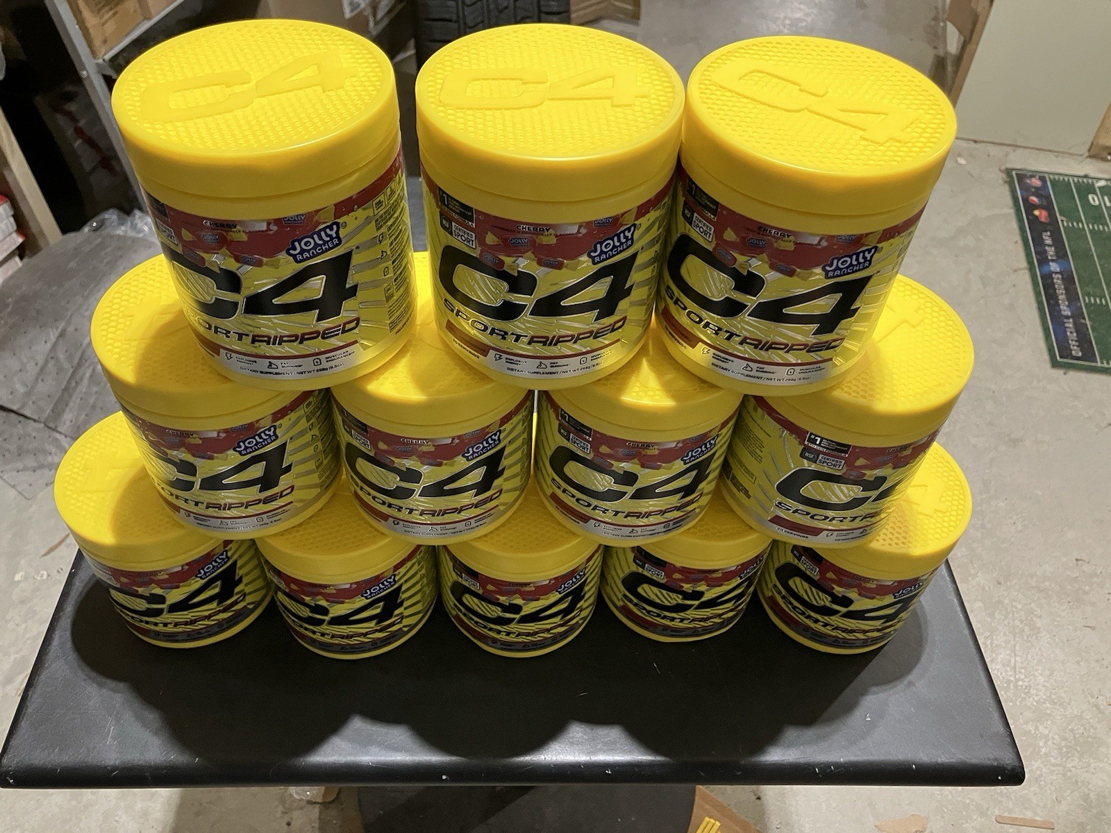 C4 Sport Ripped Pre Workout Powder Cherry / Jolly Rancher 9.5oz ( Lot of 12 )