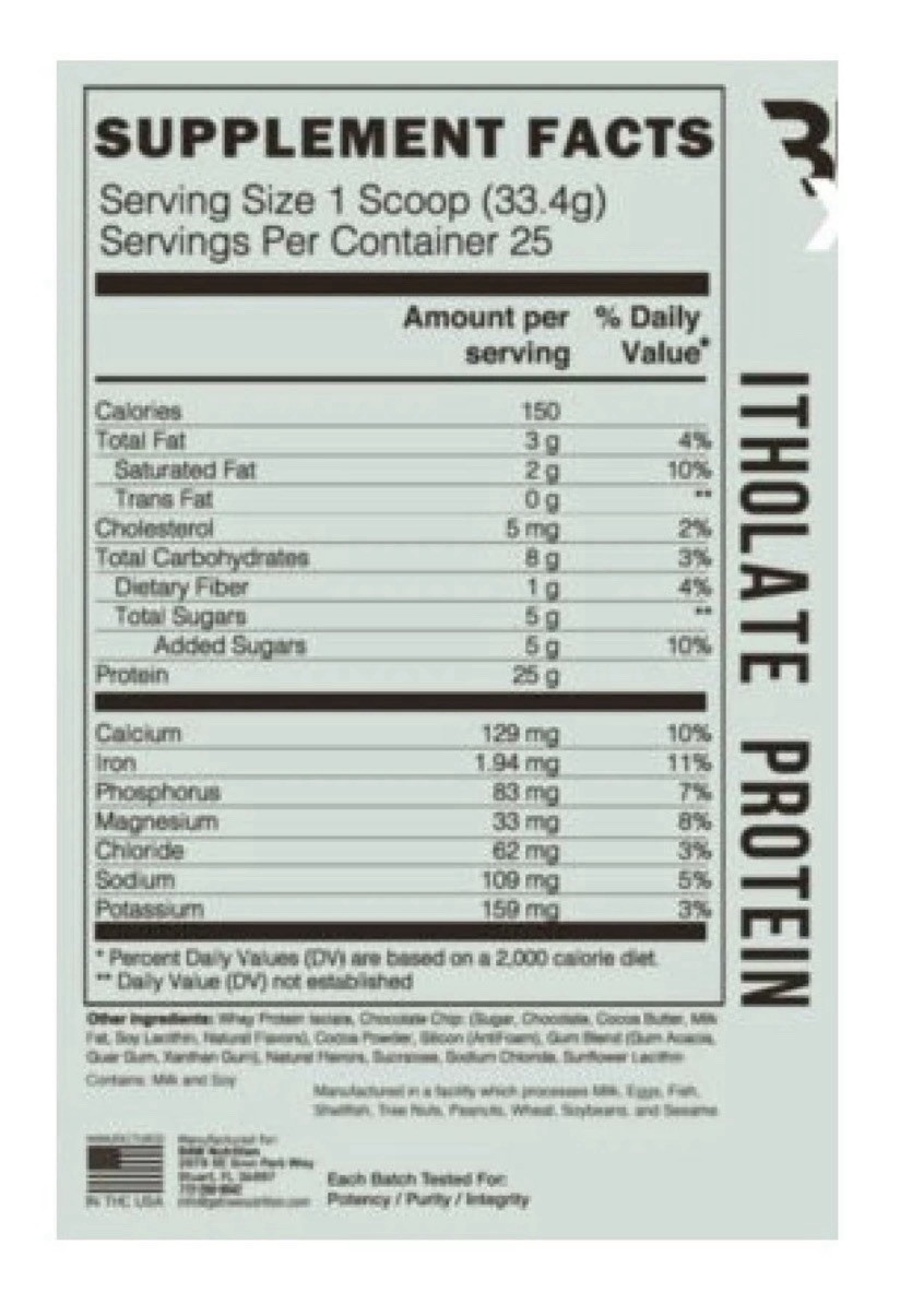 LIMITED PRICE! BUM RAW Itholate Whey 25 Serv Mint Chip Ice Cream