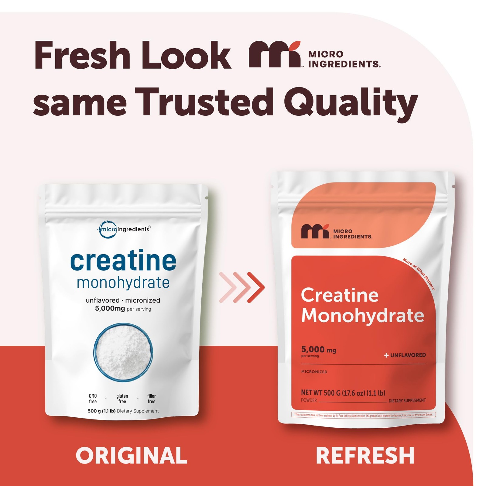 Creatine Monohydrate 500 Grams (1.1 Lb), 5000mg Per Serving, Micronized Creat…