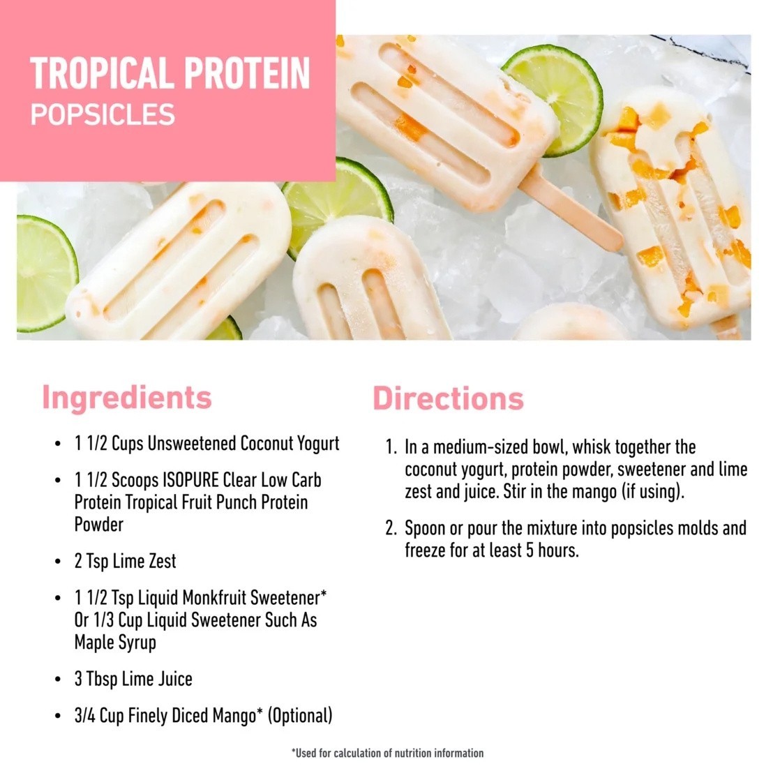Isopure Clear Low Carb 100% Whey Protein Isolate Powder, Tropical Punch, 20g Pro